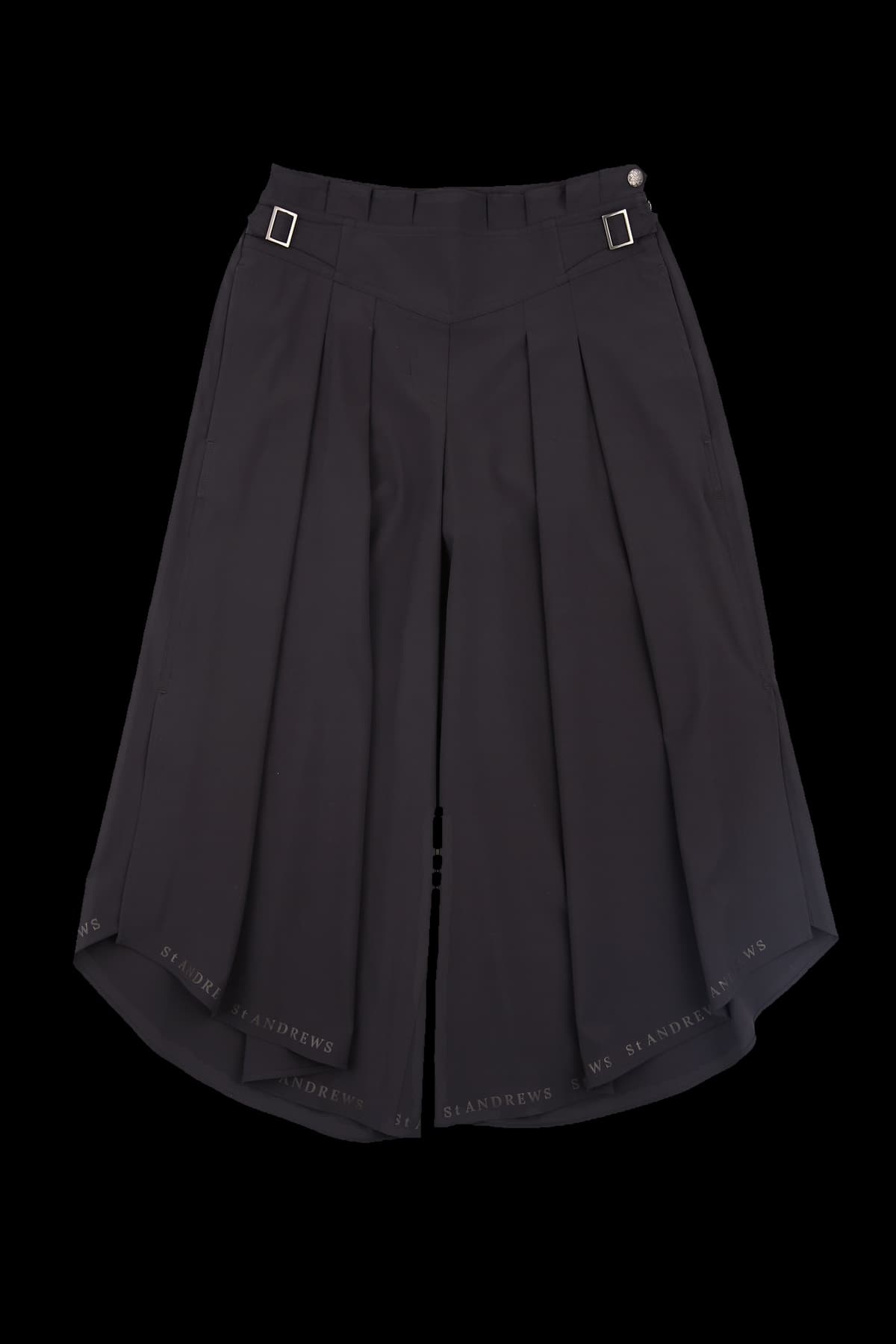 플리츠 와이드 9부 팬츠