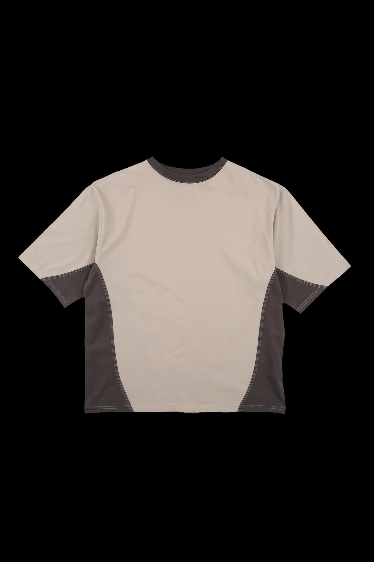 [남성] 배색 라운드 반팔티셔츠