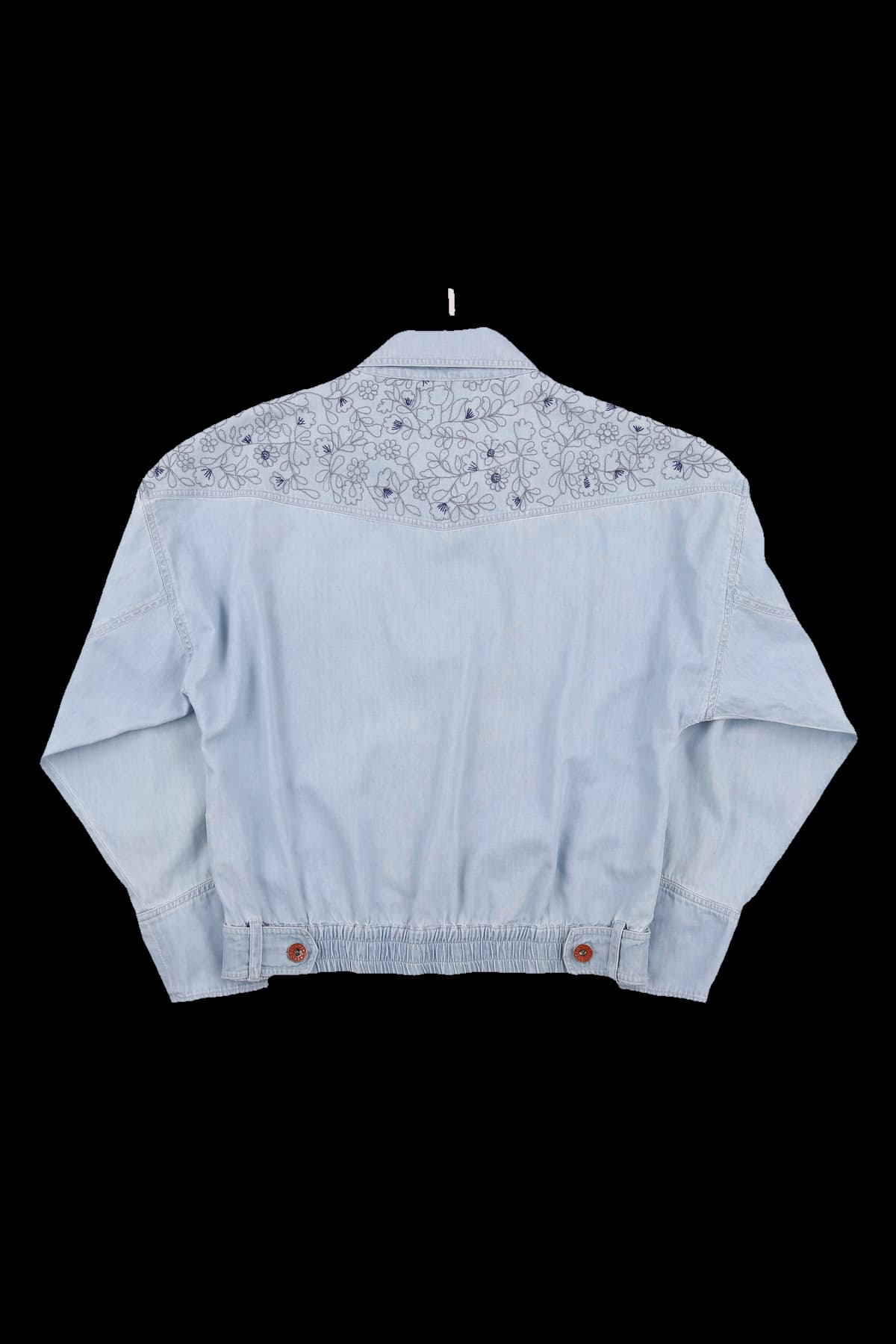 자수 데님 자켓