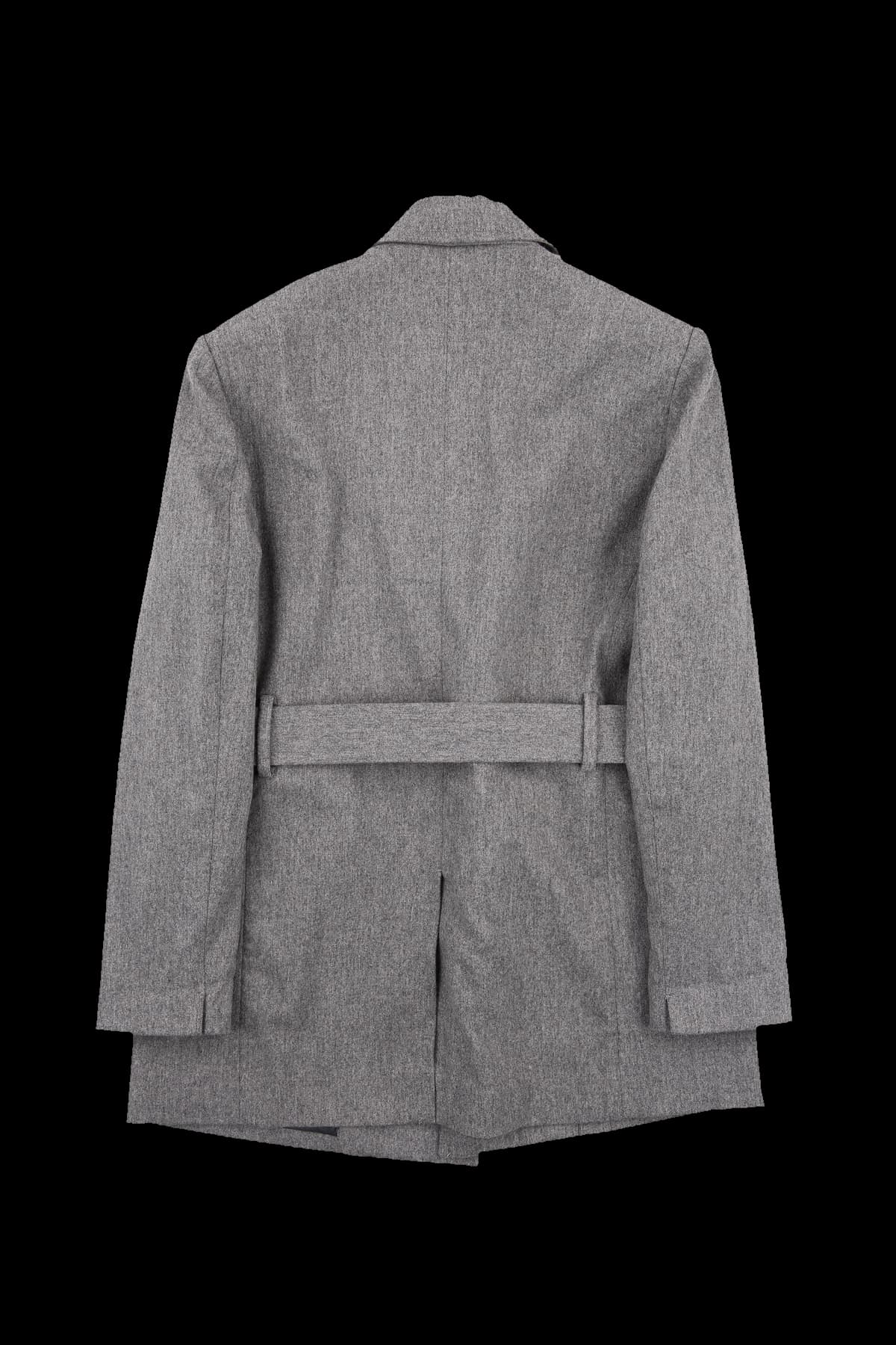 캐시미어 울  혼방 벨티드 자켓