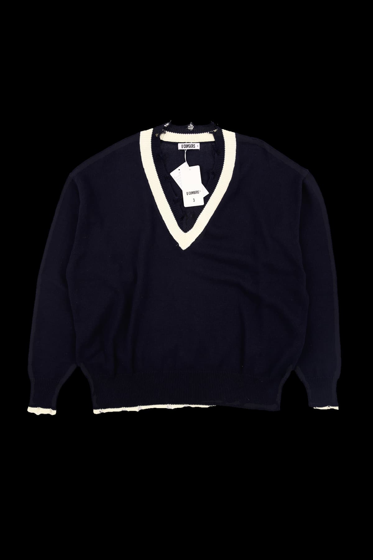 [남성][새상품] 트임 브이넥 긴팔니트