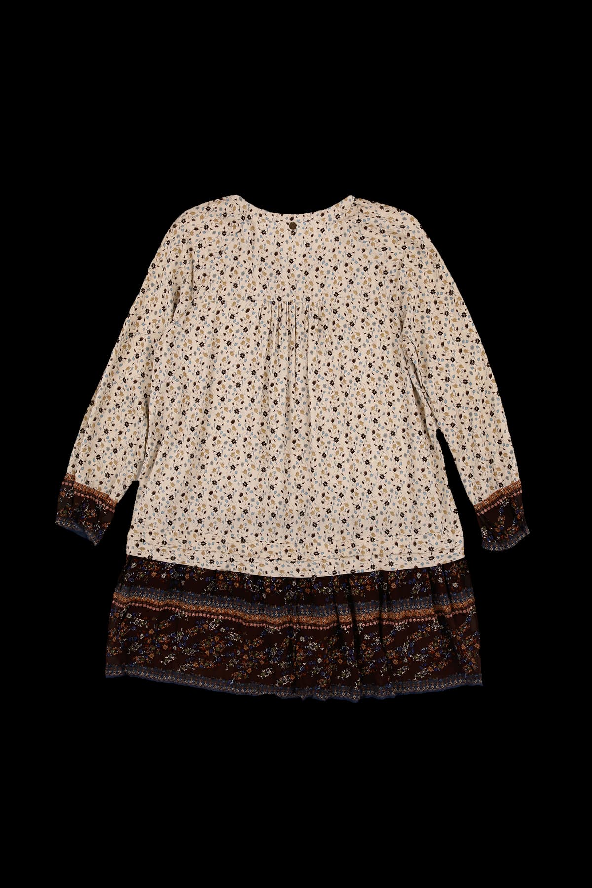 플라워 패턴 긴팔 원피스