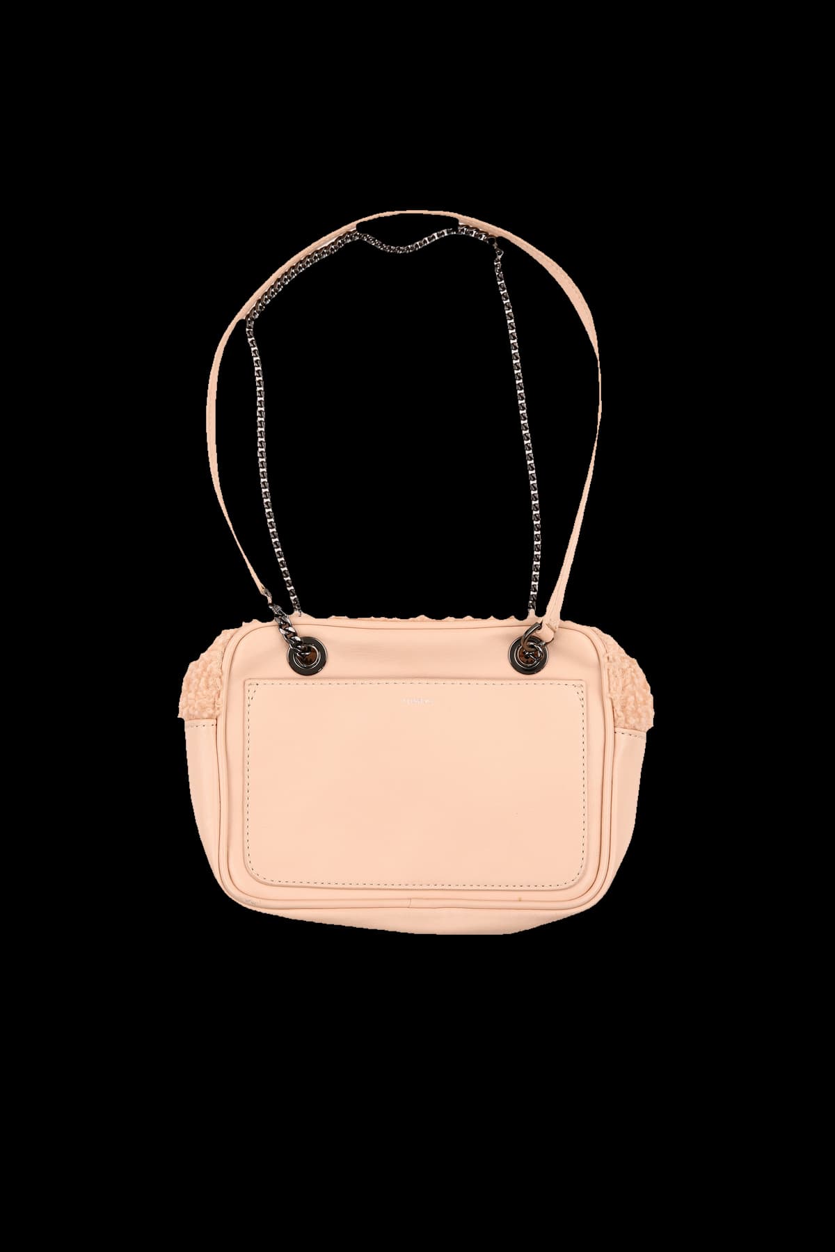 부클 레더 체인 미니 크로스백