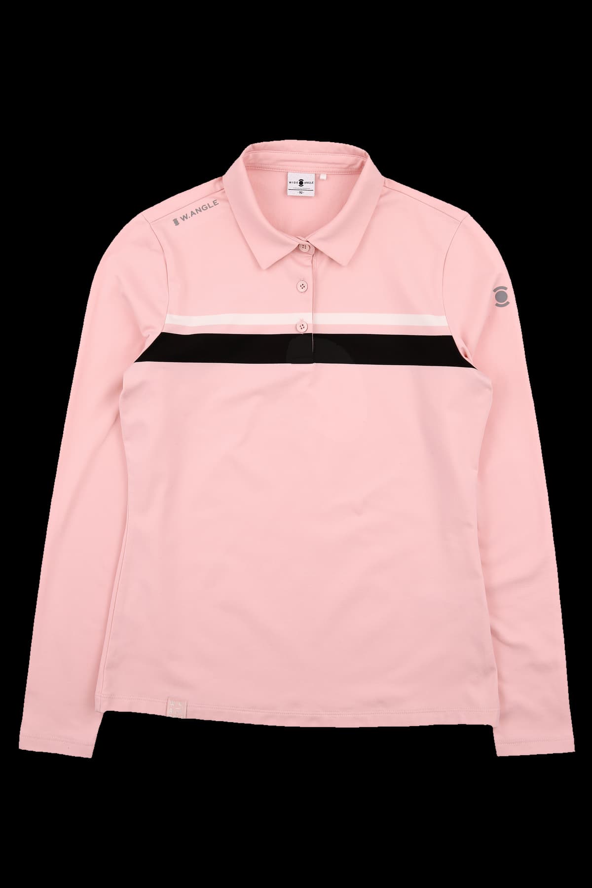 배색 라인 카라 긴팔 티셔츠