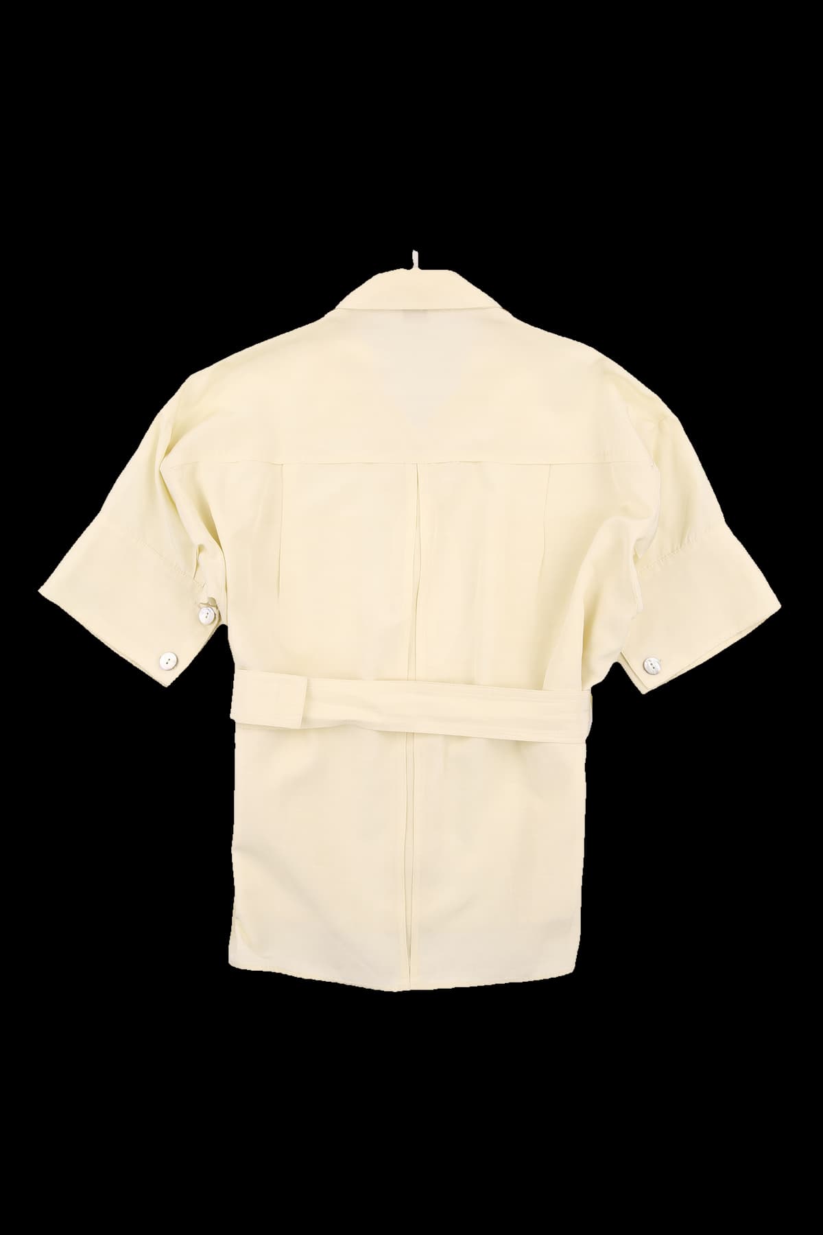 포켓 벨티드 블라우스