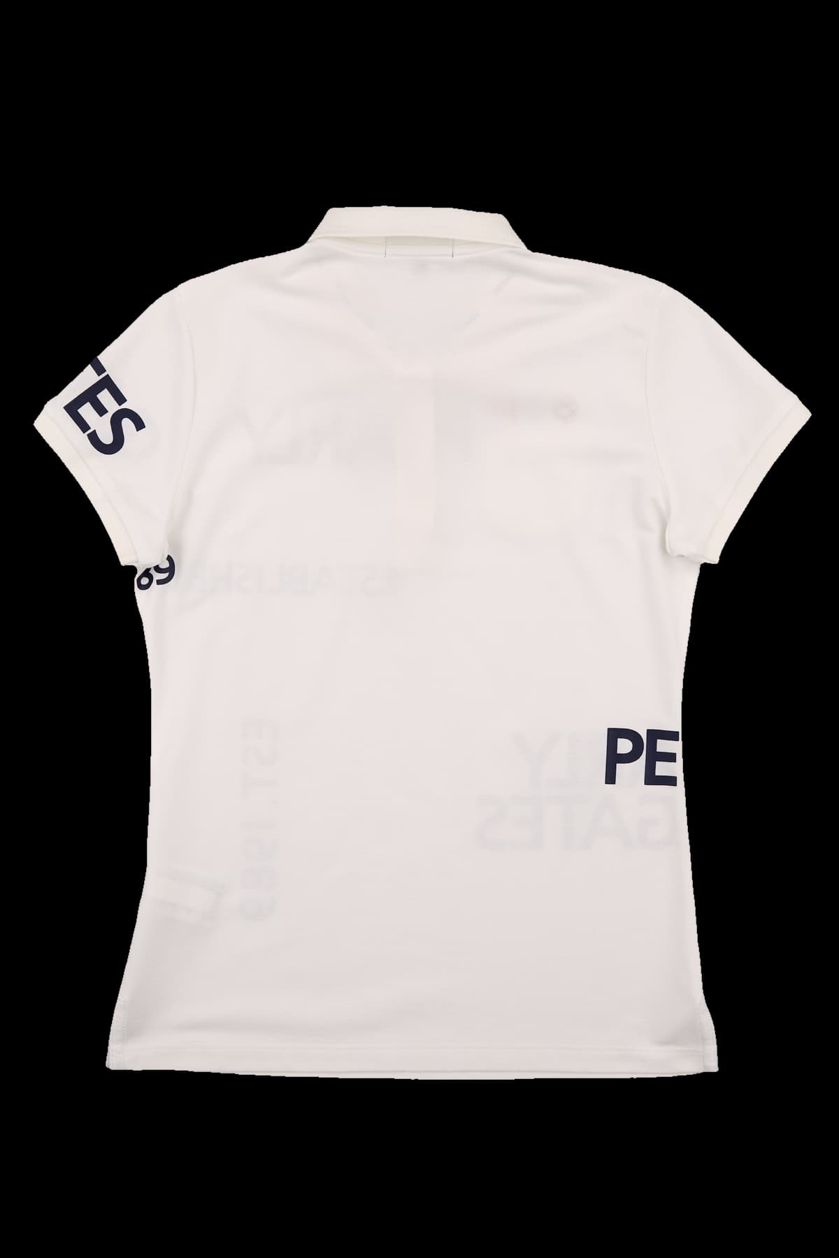 로고 레터링 카라 반팔 티셔츠