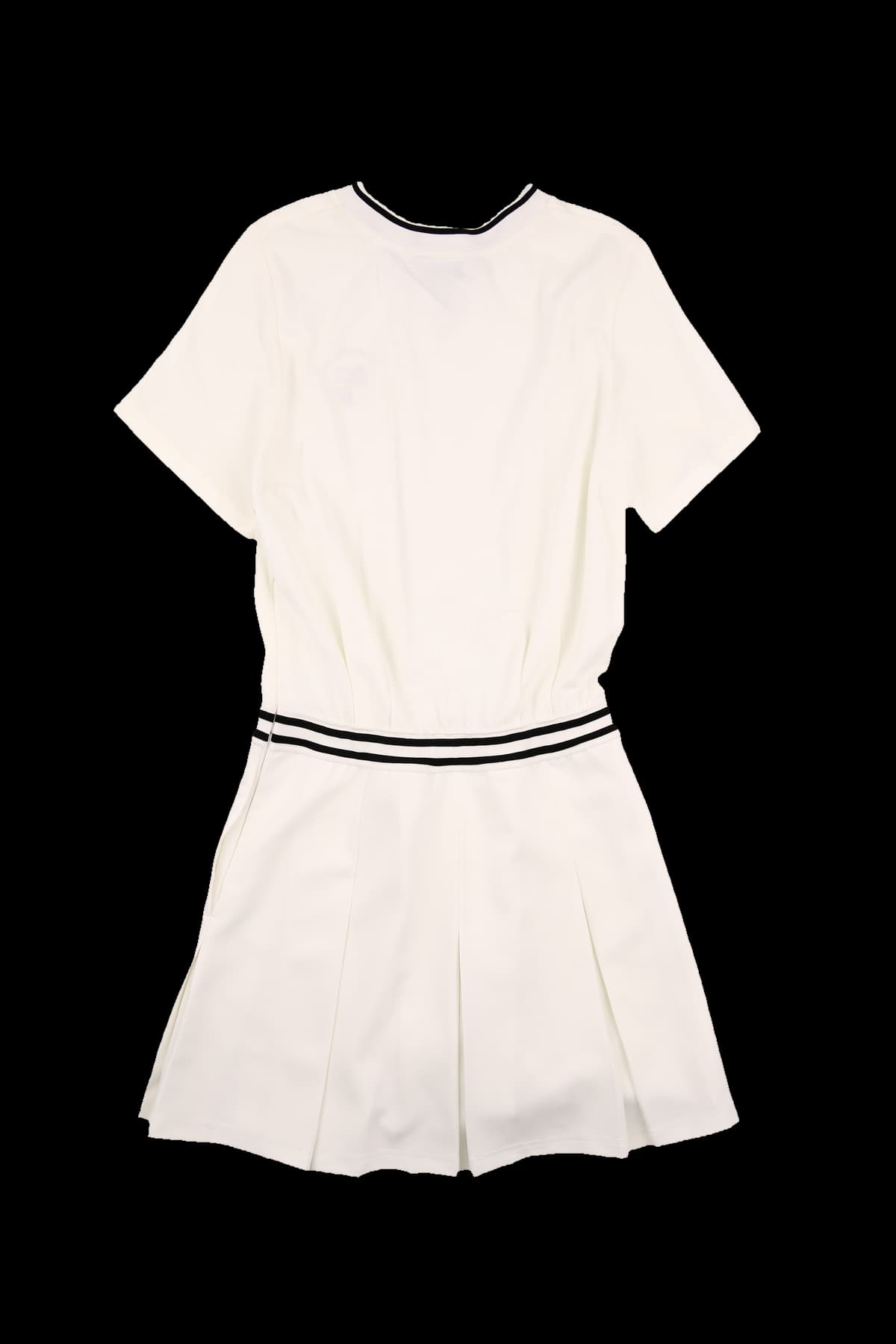 브이넥 플리츠 원피스