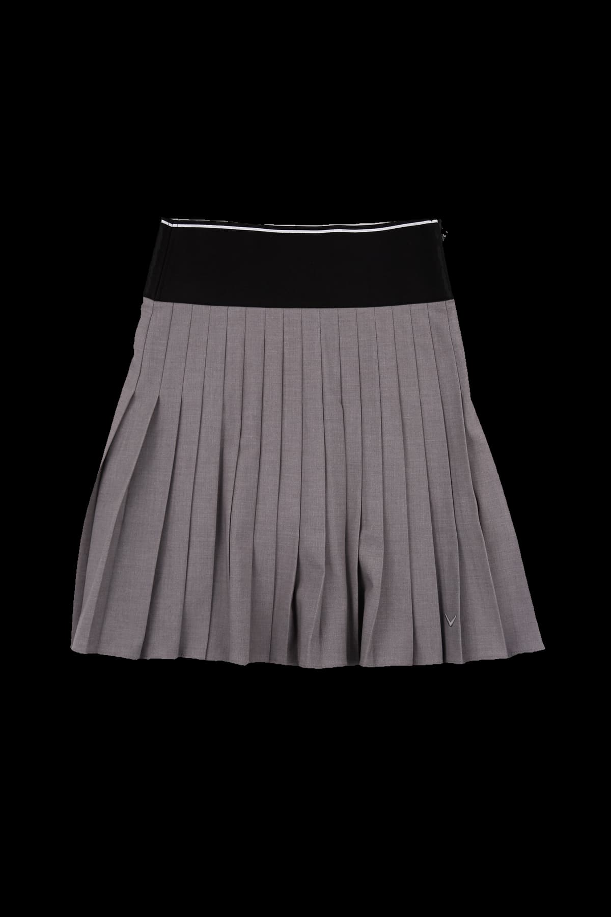 밴딩 플리츠 미디스커트