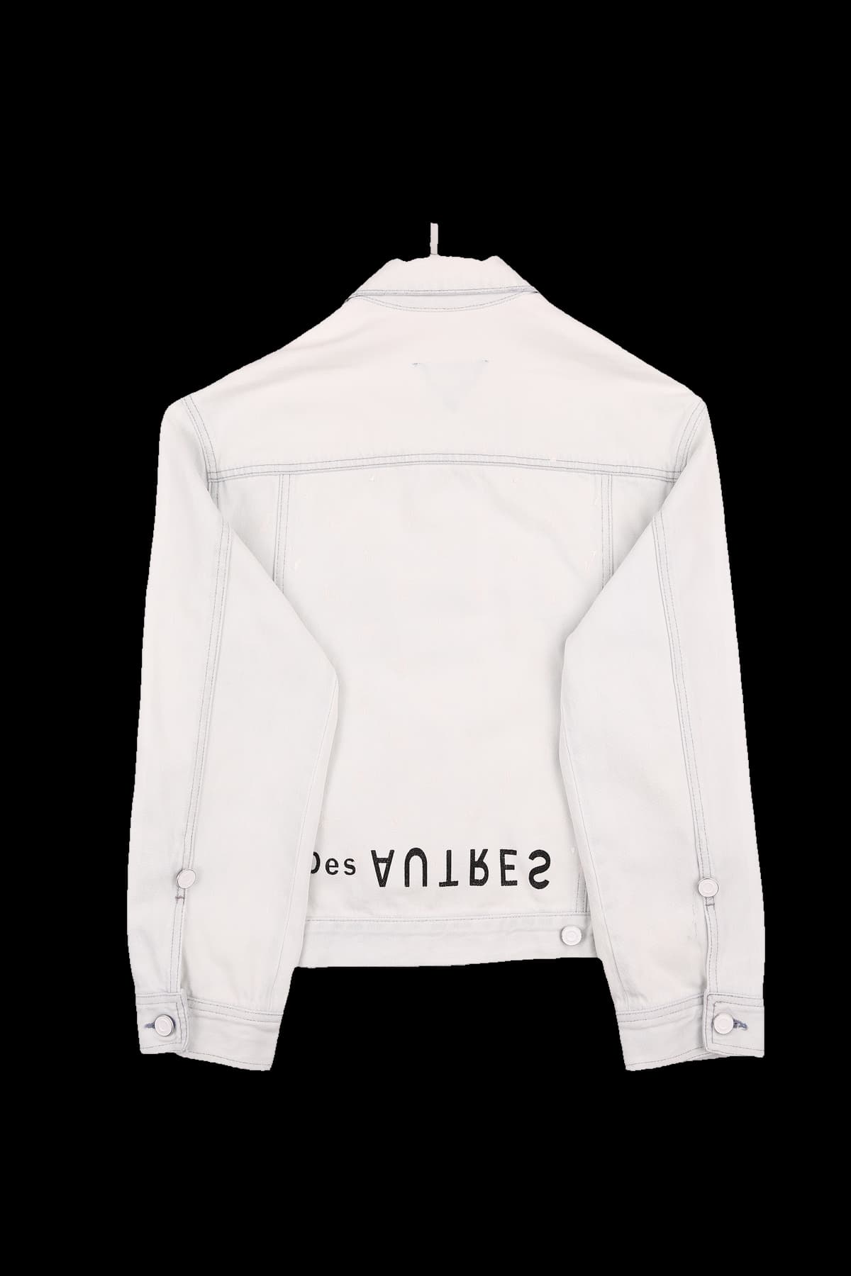 로고 패턴 프린팅 데님 자켓