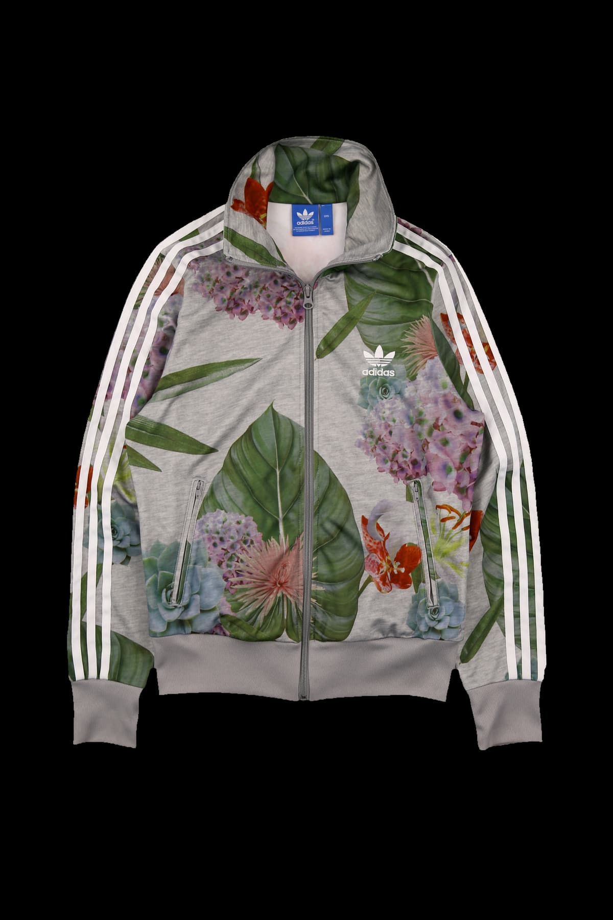 패턴 로고 집업 자켓