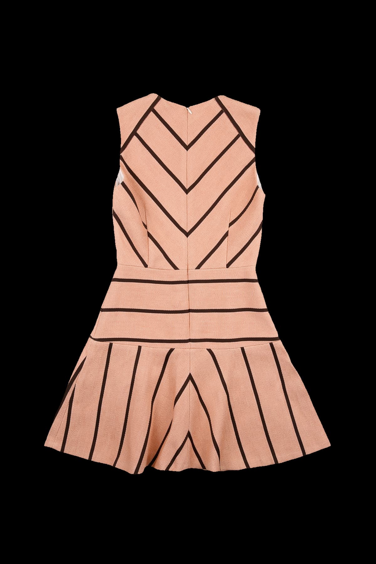 [새상품] 배색 라인 슬리브리스 원피스