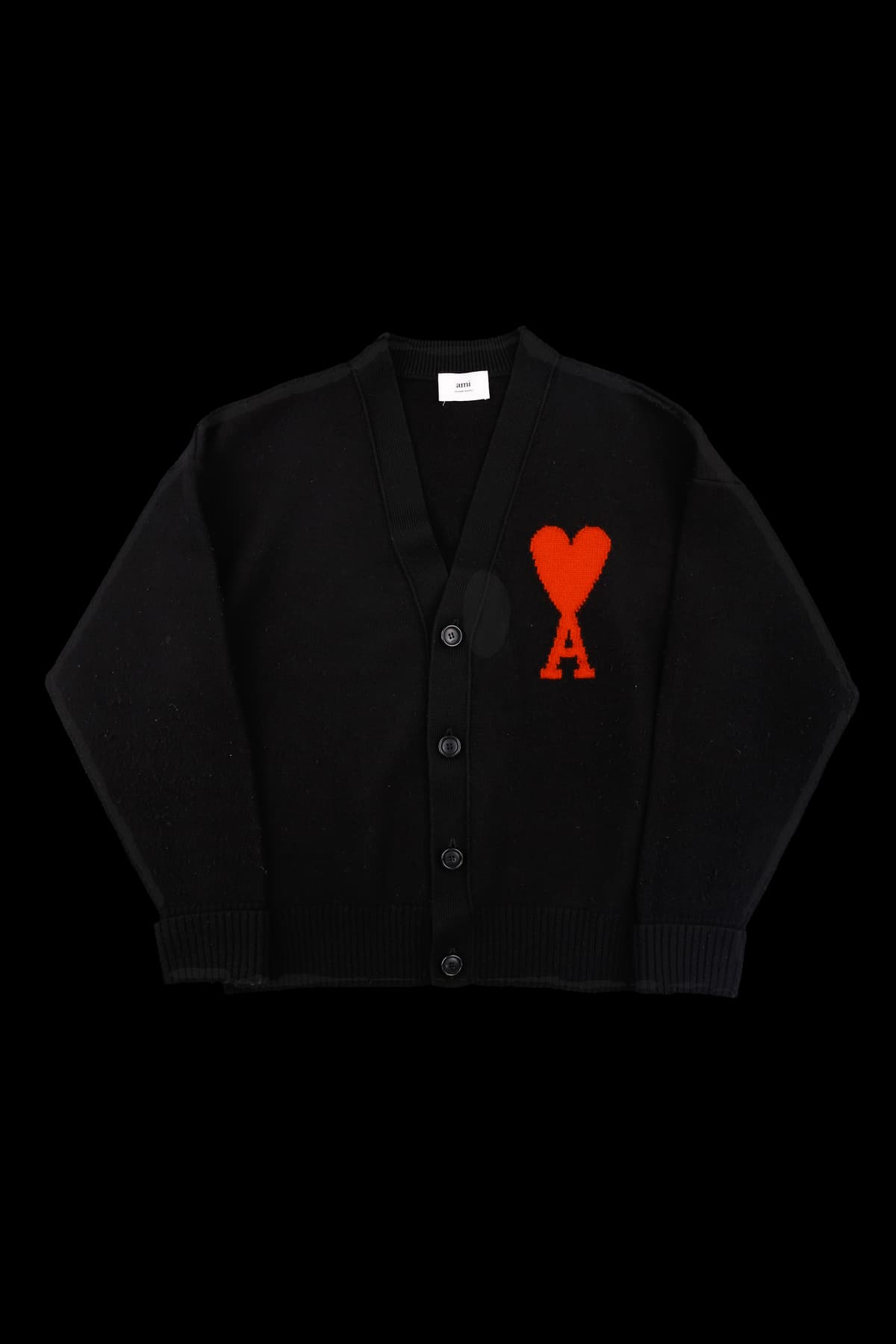 [남성] 로고 울 니트 가디건