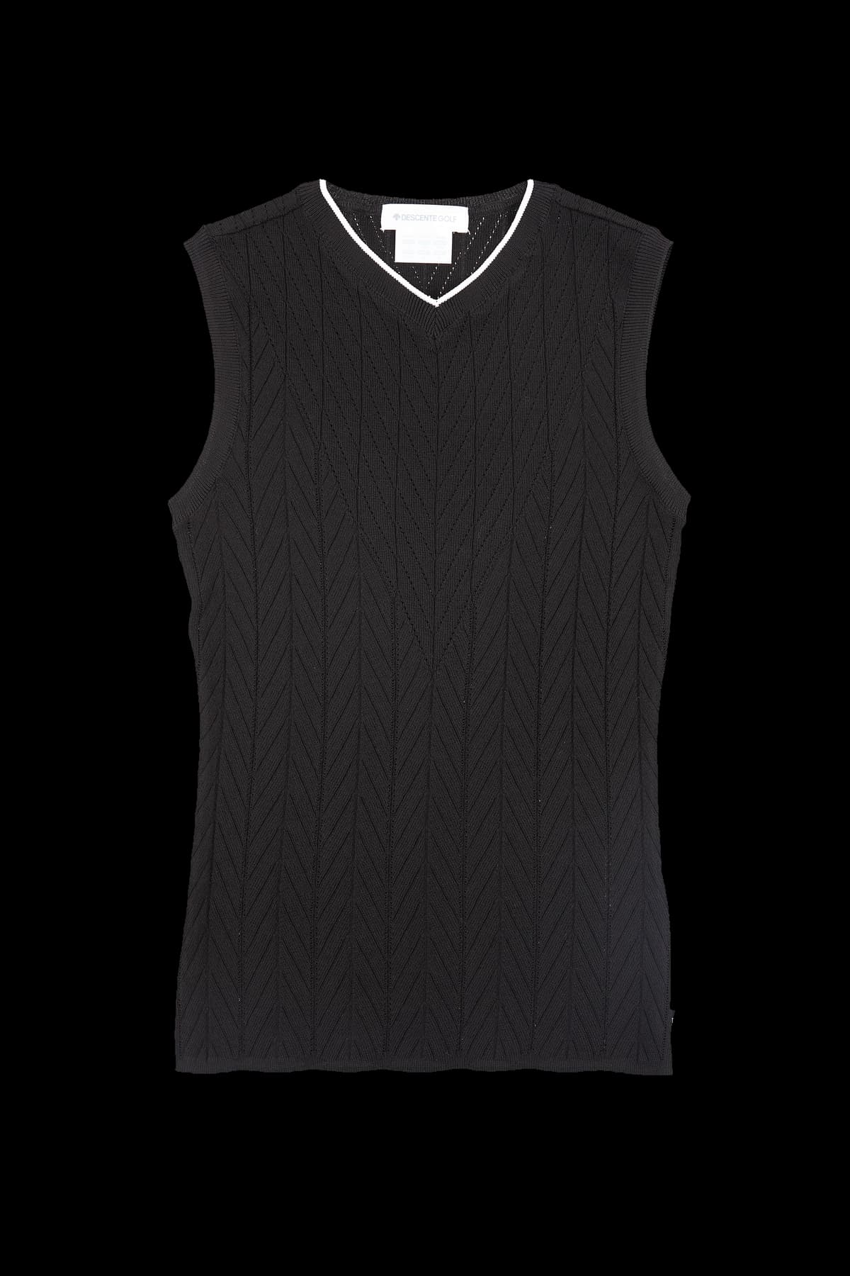 배색 라인 브이넥 니트 베스트