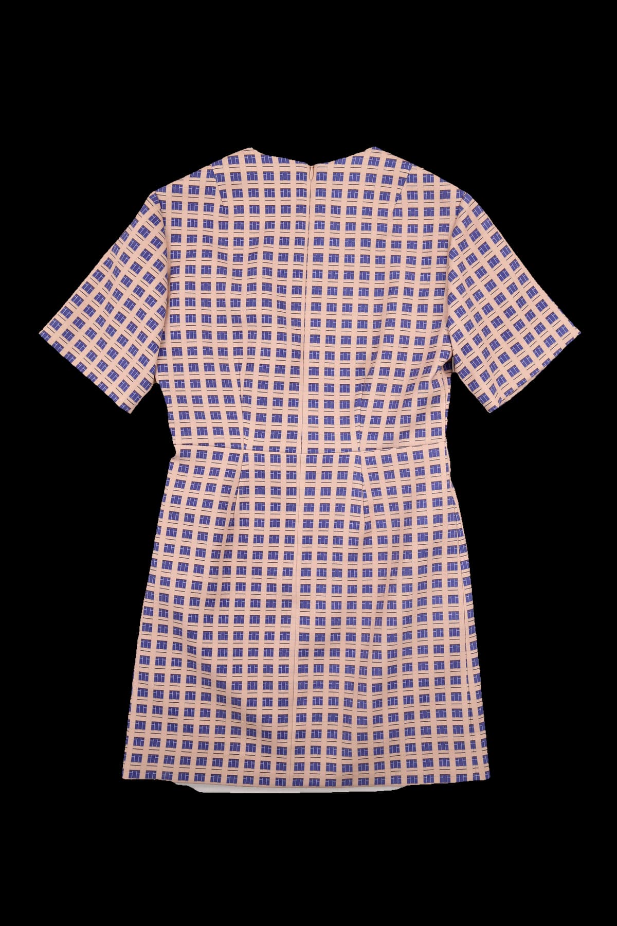 패턴 반팔 원피스