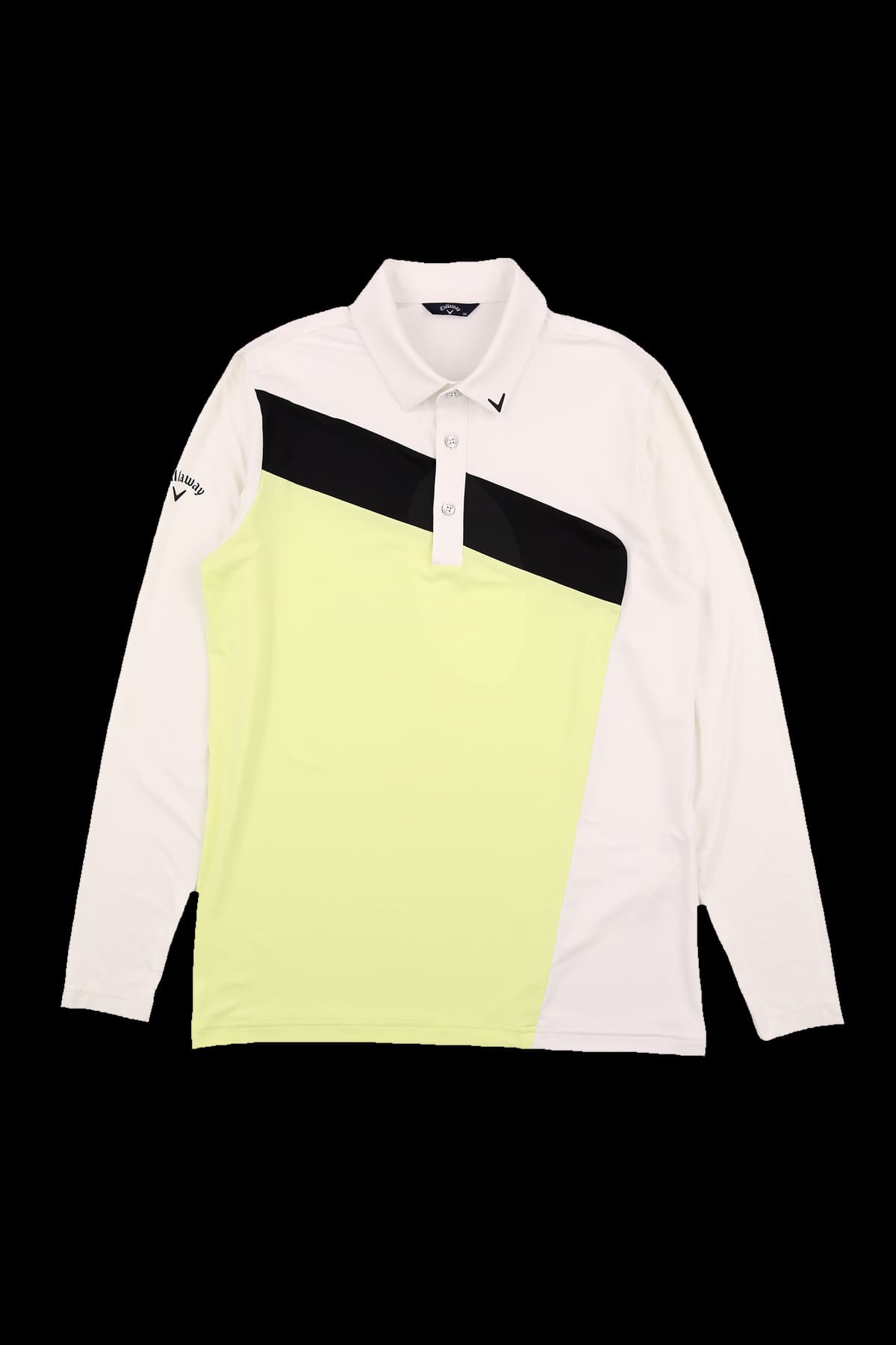 배색 라인 카라 긴팔 티셔츠