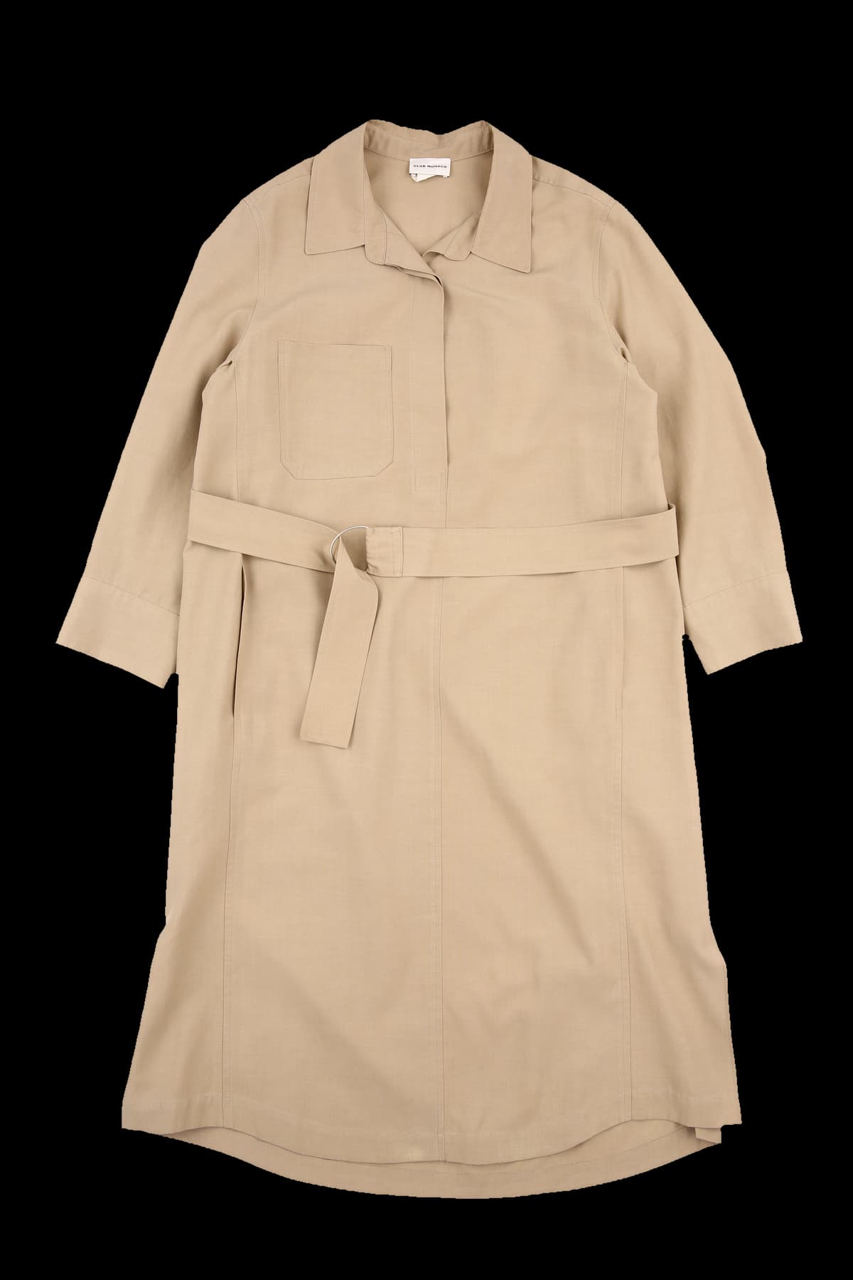 벨티드 셔츠 원피스 