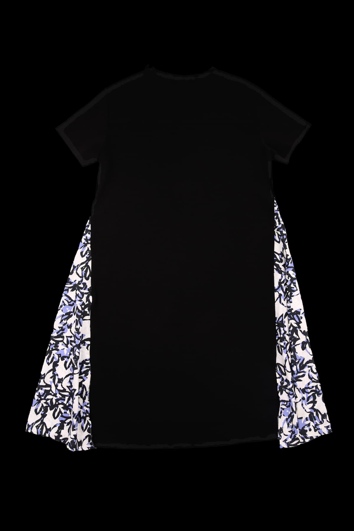 반팔 니트 배색 원피스 