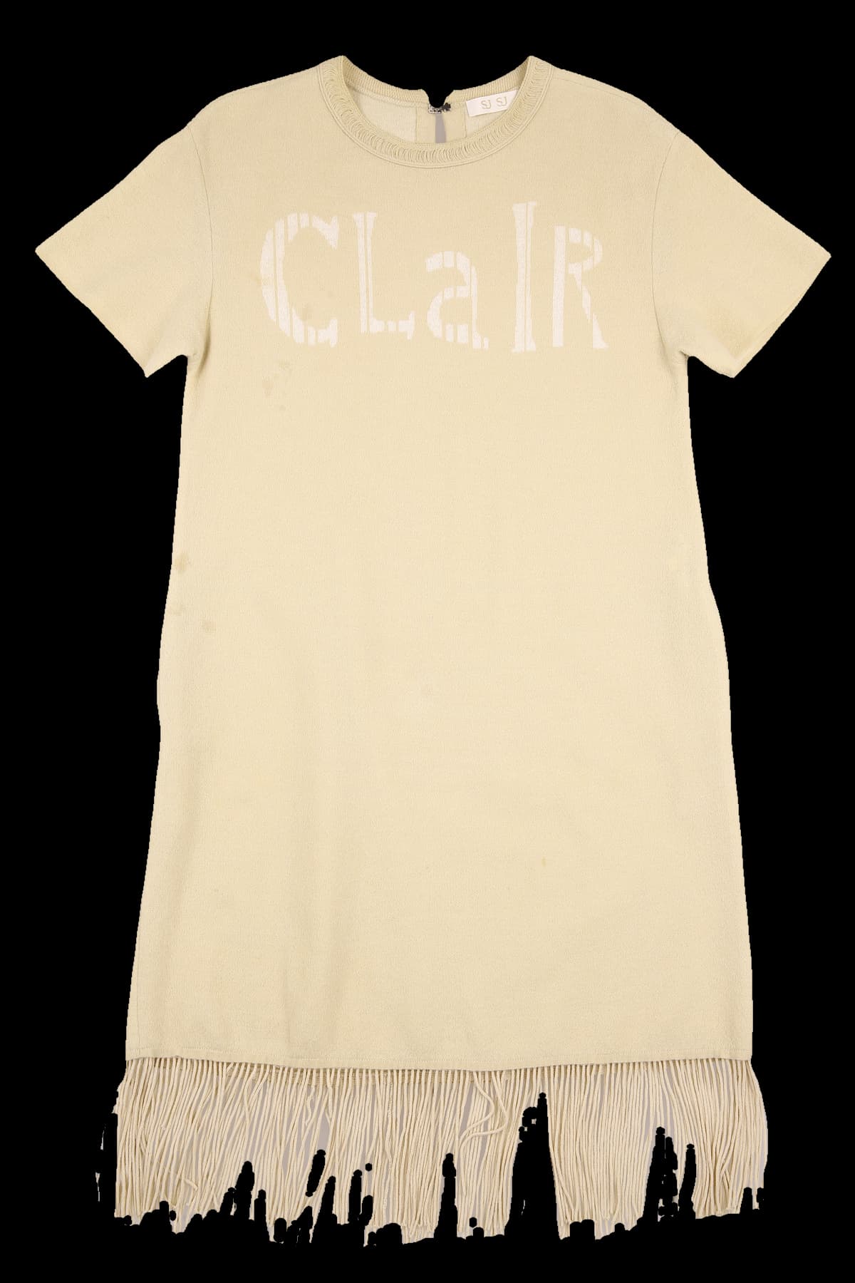 프린지 반팔 니트 원피스