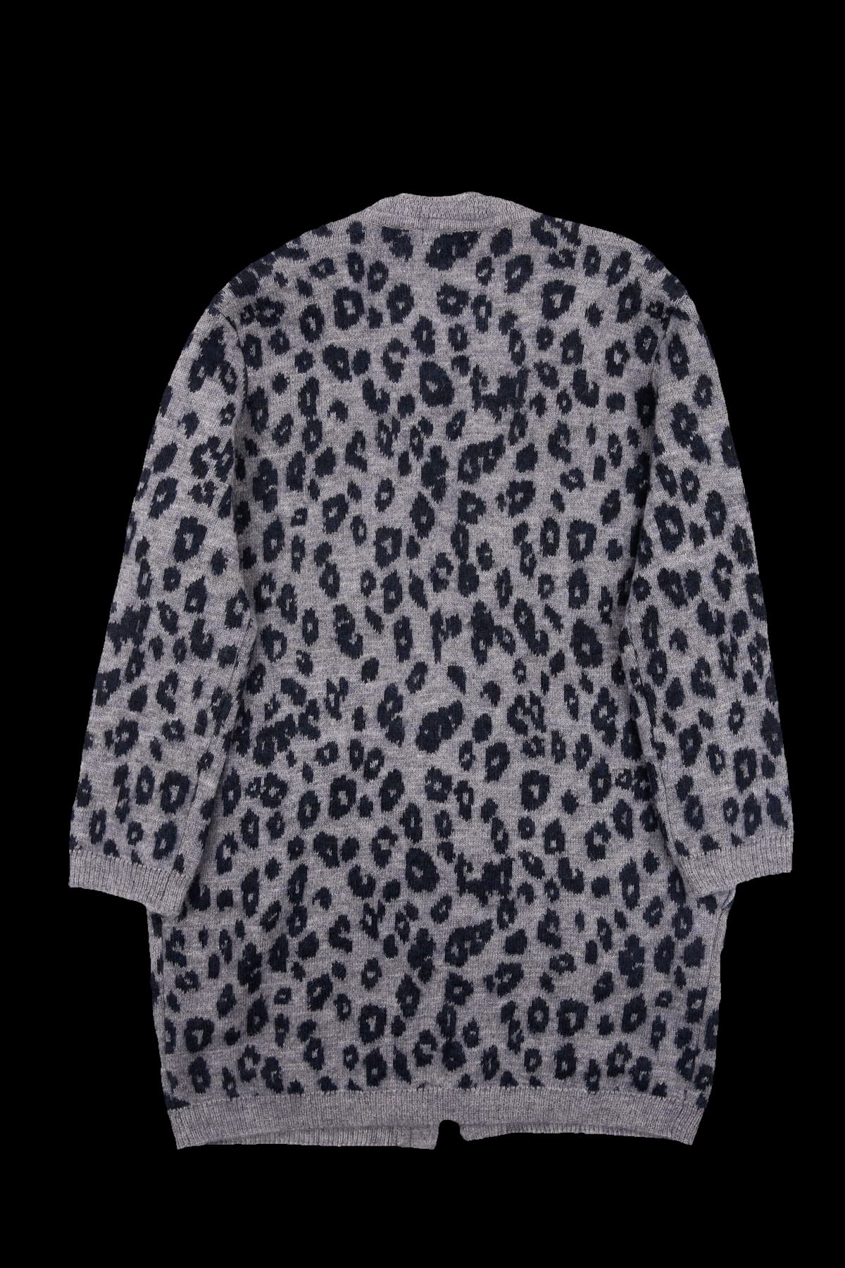 호피 긴팔 가디건 