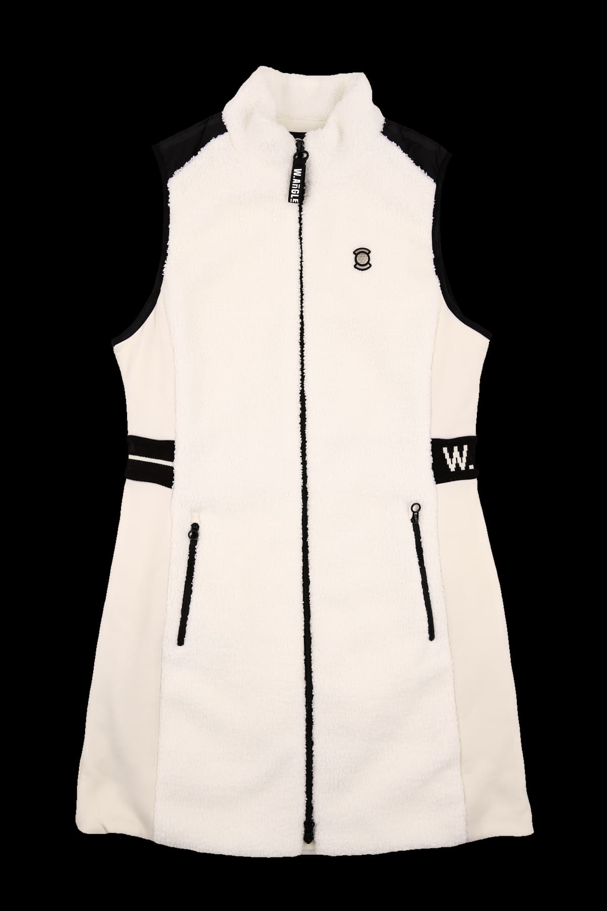 로고 배색 플리스 집업 베스트