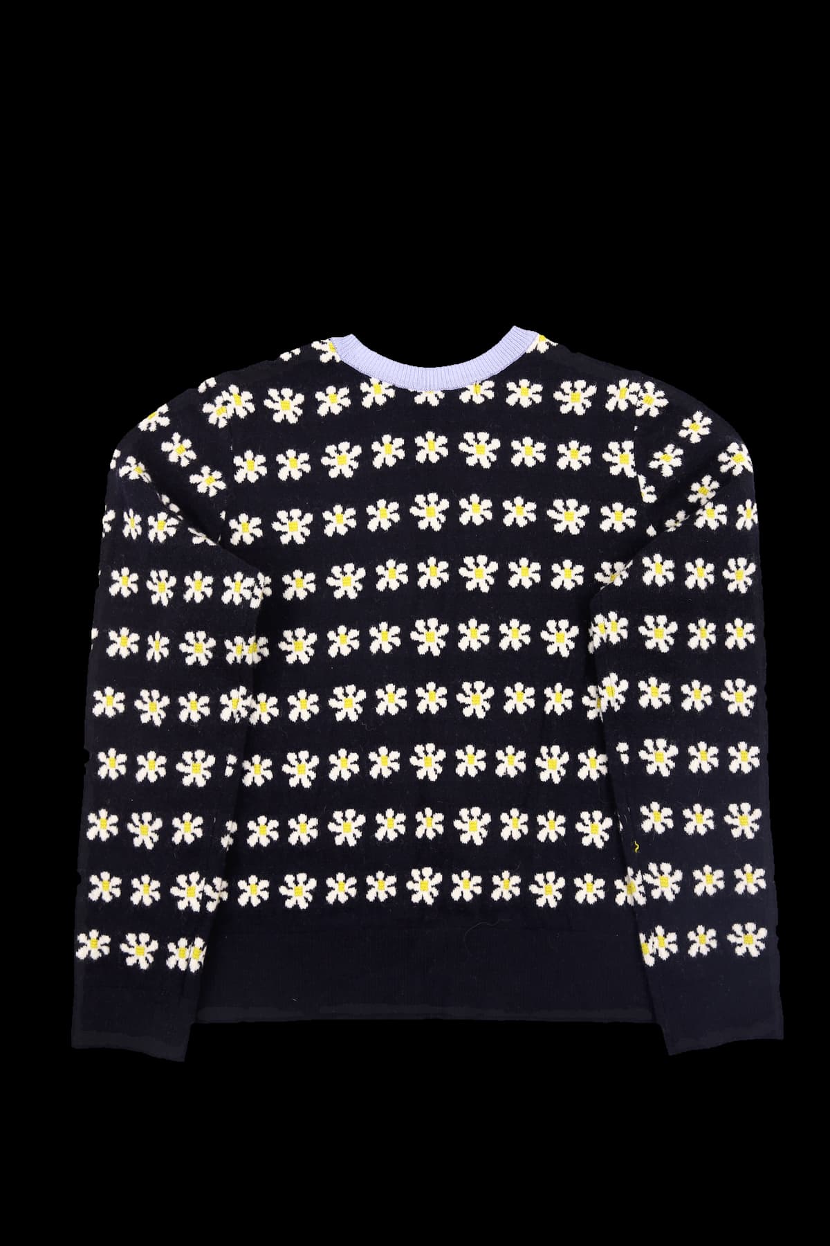 데이지 아플리케 긴팔 니트