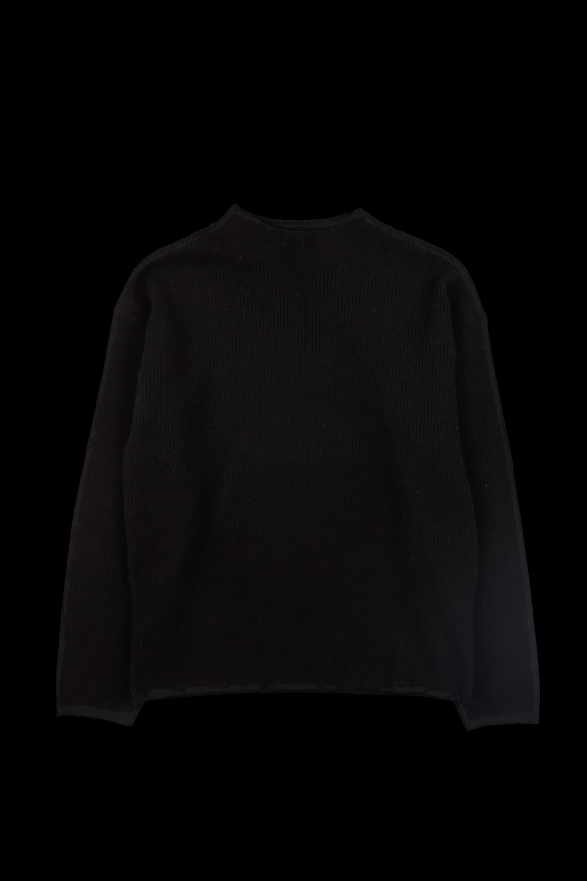 하프넥 골지 베이직 니트