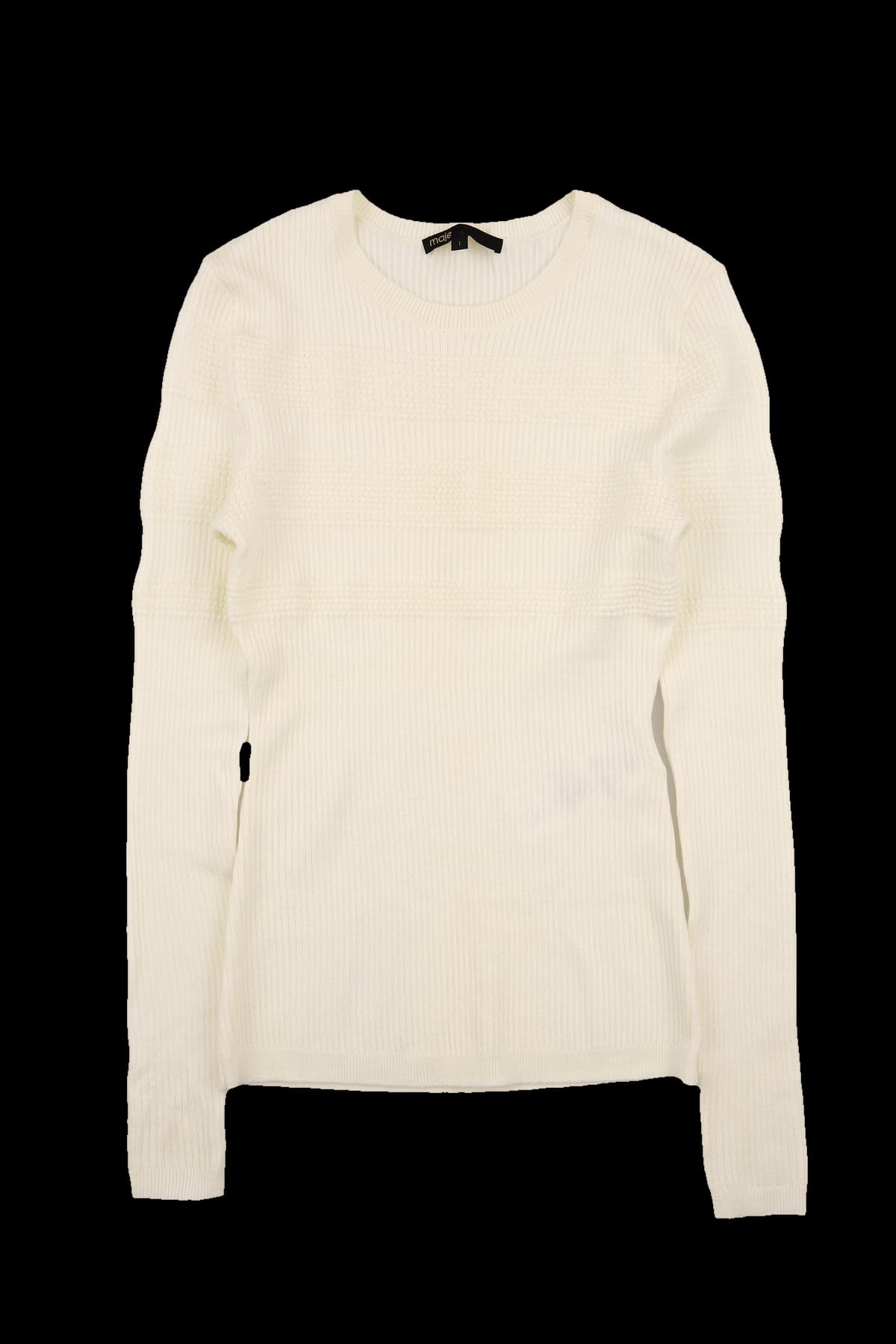 골지 라운드 긴팔 니트