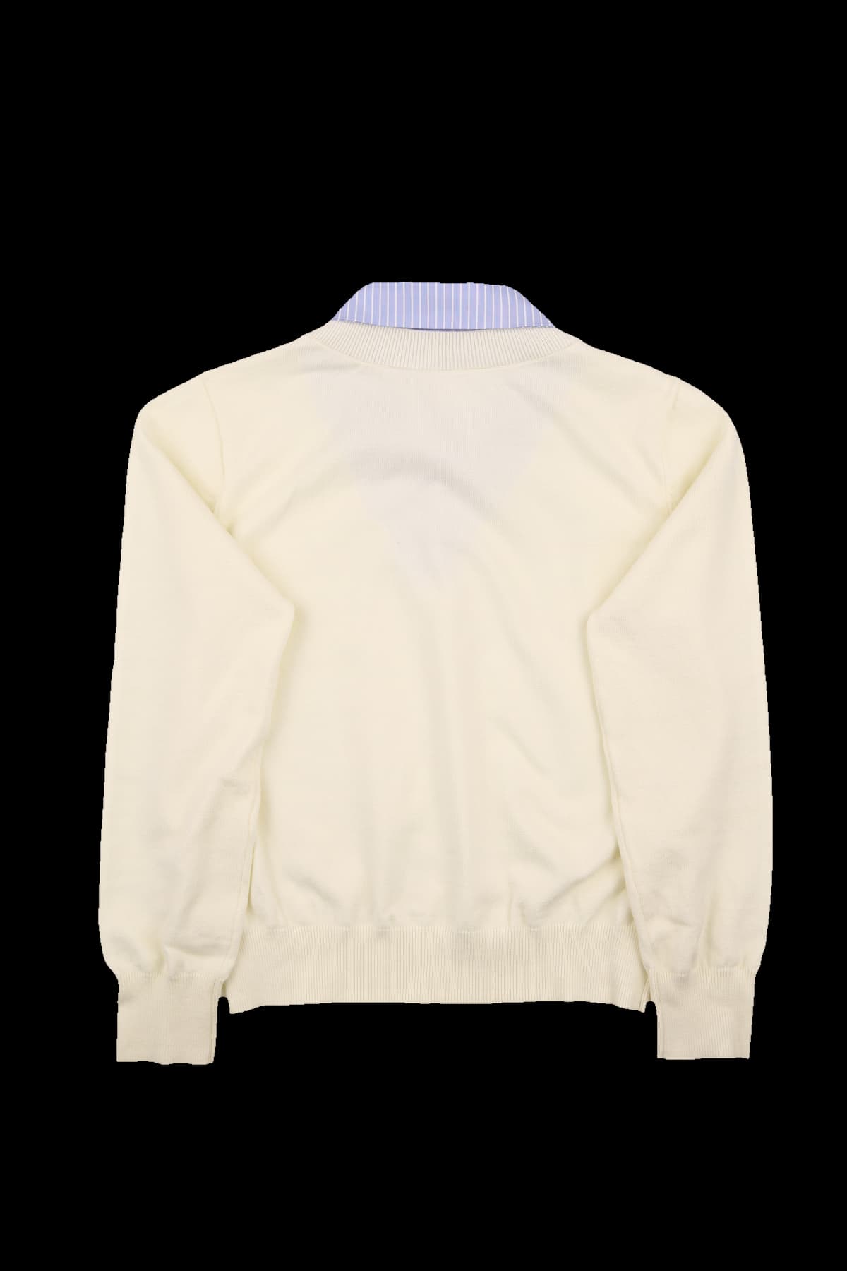 [2024] 우븐 배색 V넥 니트