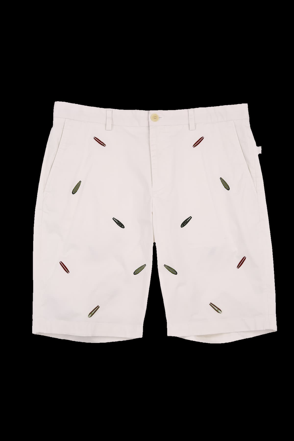 [남성] 자수 패턴 하프 팬츠