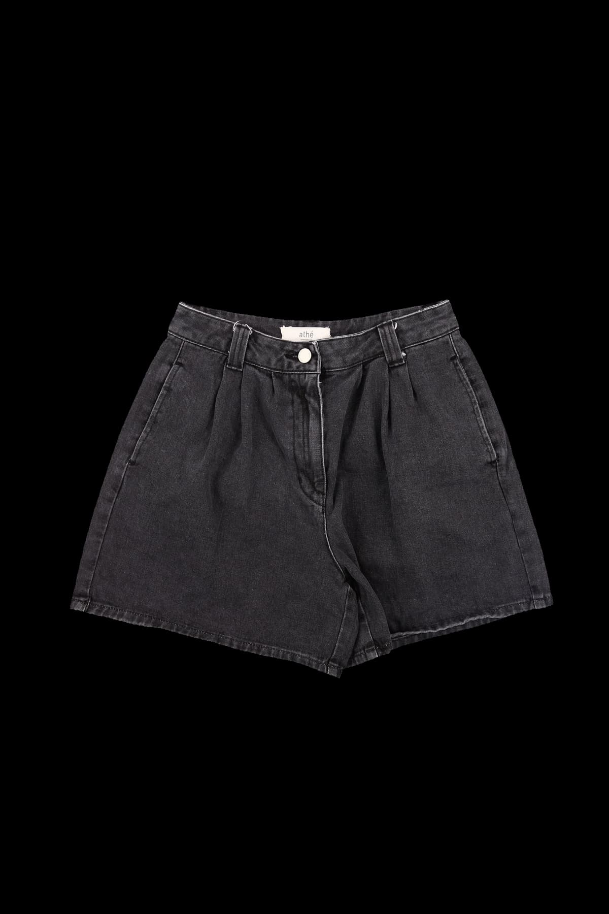 [2025] 블랙 워싱 숏 데님 팬츠