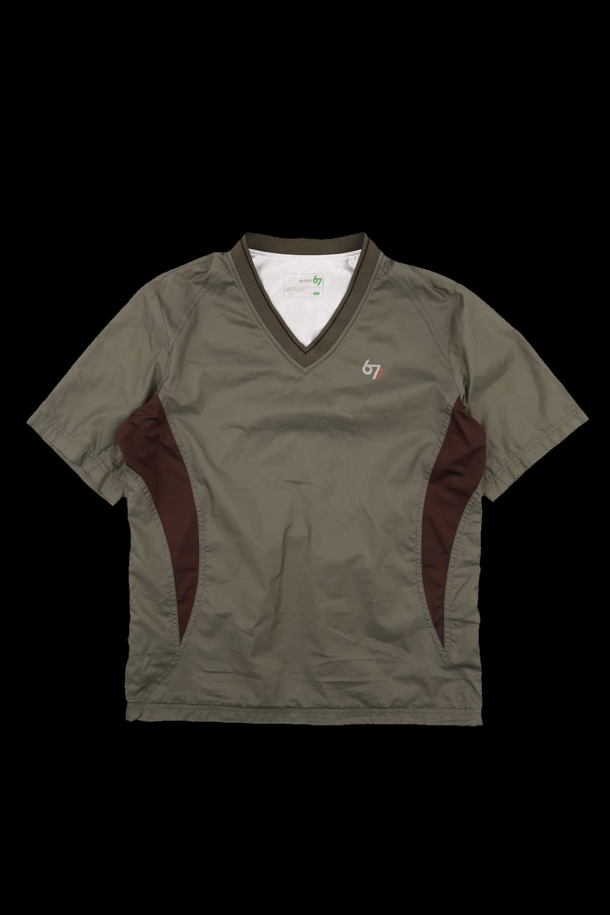 [남성] 브이넥 바람막이 반팔 티셔츠