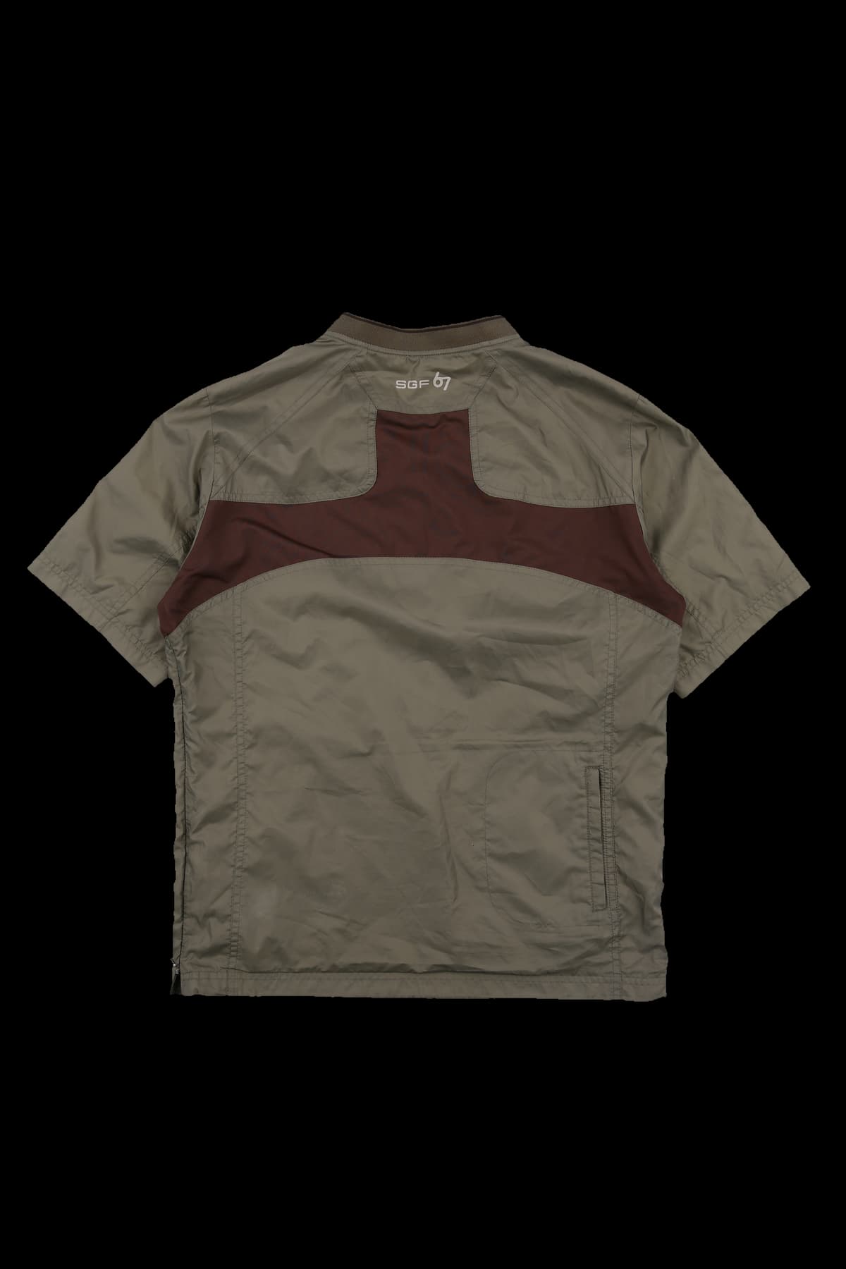 [남성] 브이넥 바람막이 반팔 티셔츠