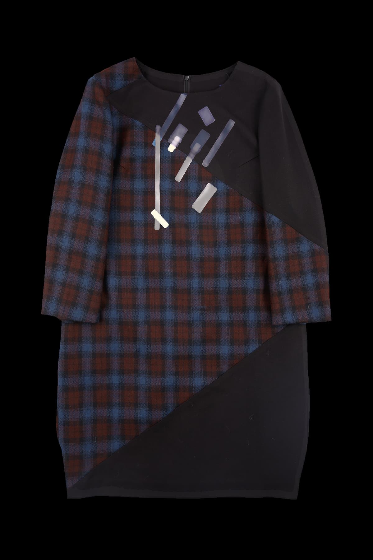 [새상품] 체크 배색 원피스