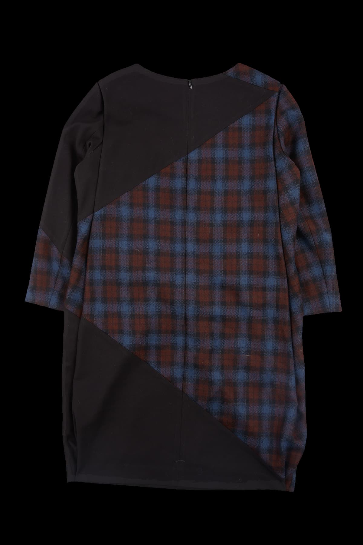 [새상품] 체크 배색 원피스