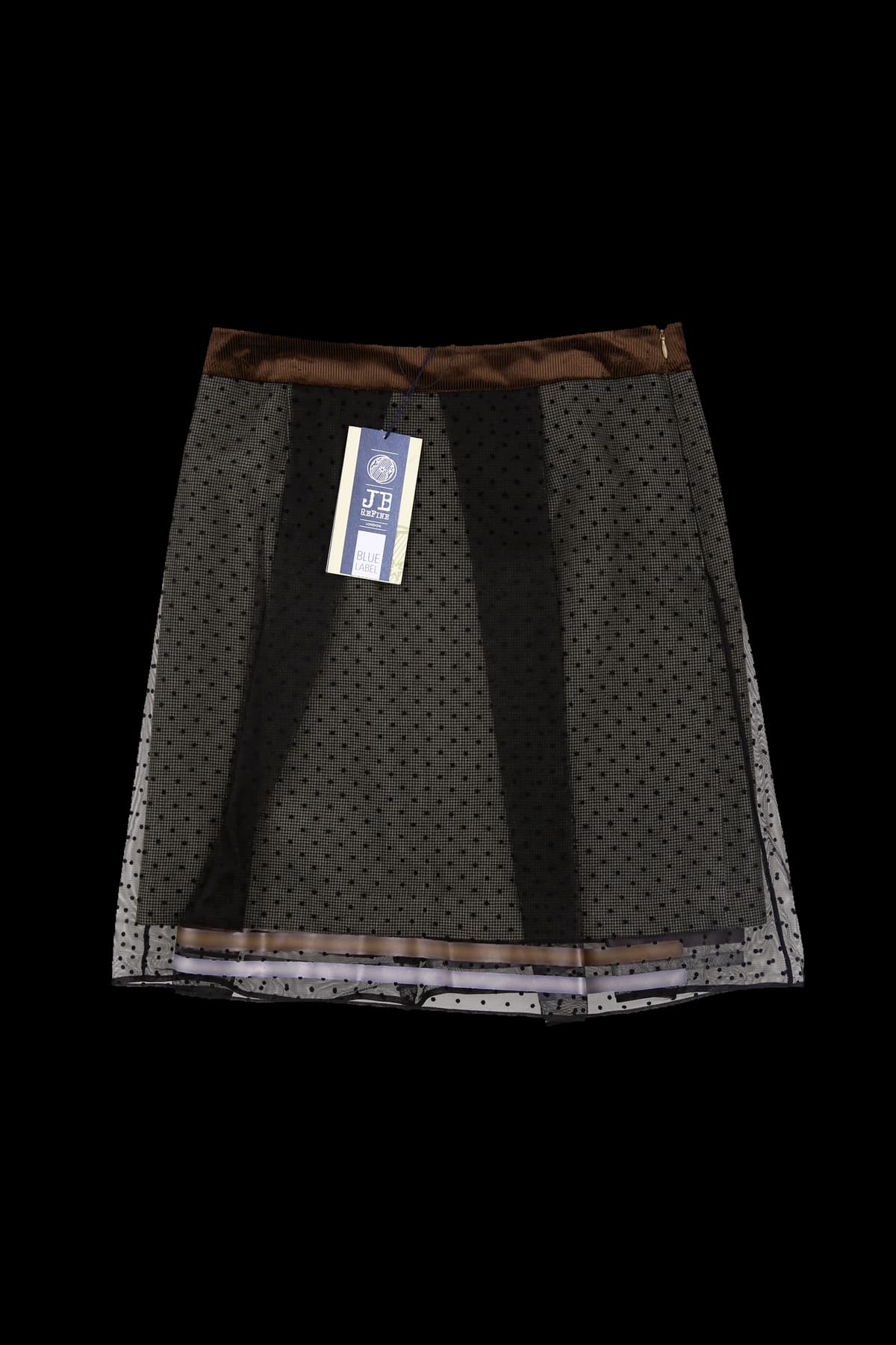 [새상품] 도트 매쉬 레이어드 울 스커트