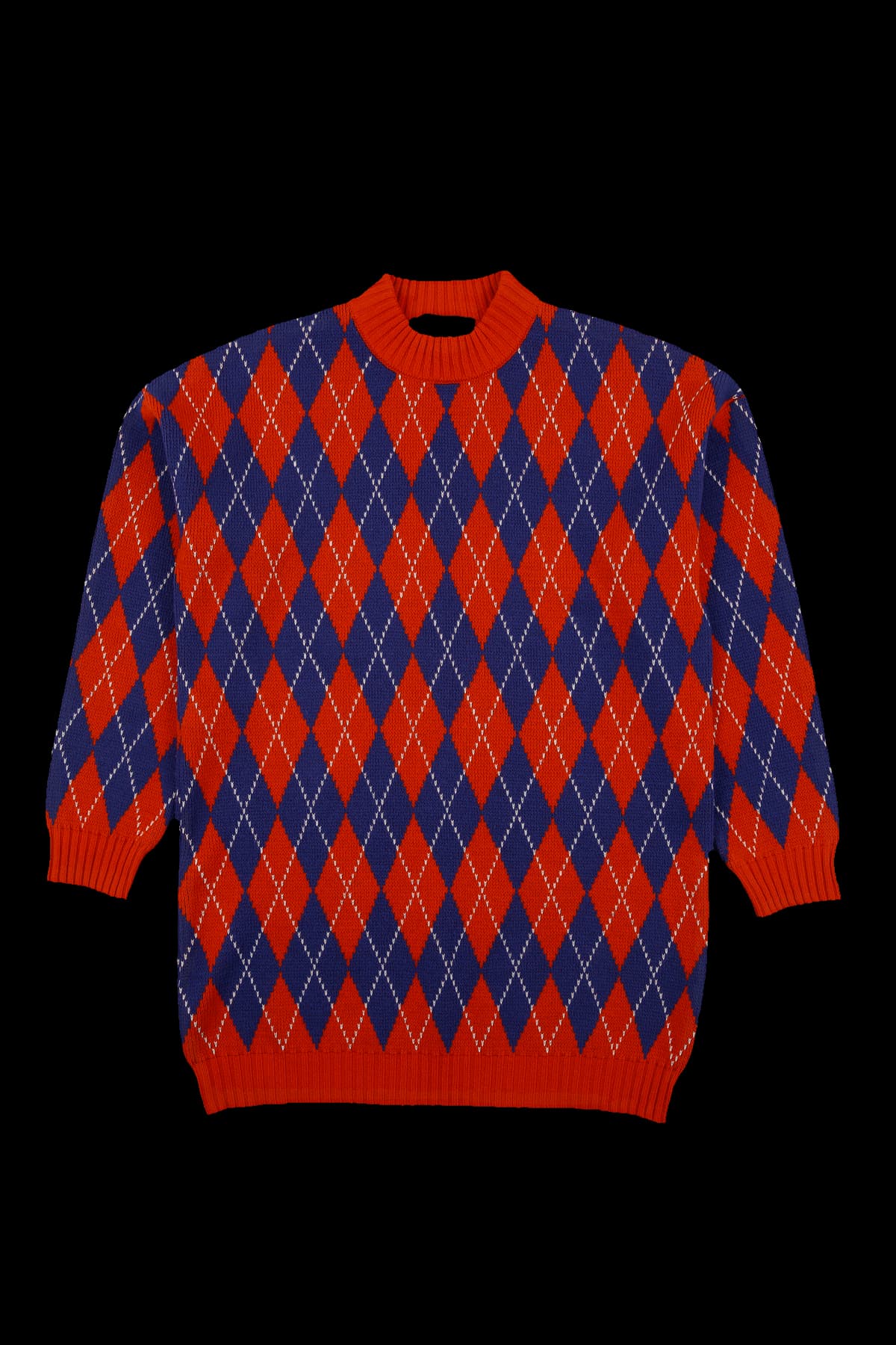 [남성] 울 아가일 패턴 긴팔 니트