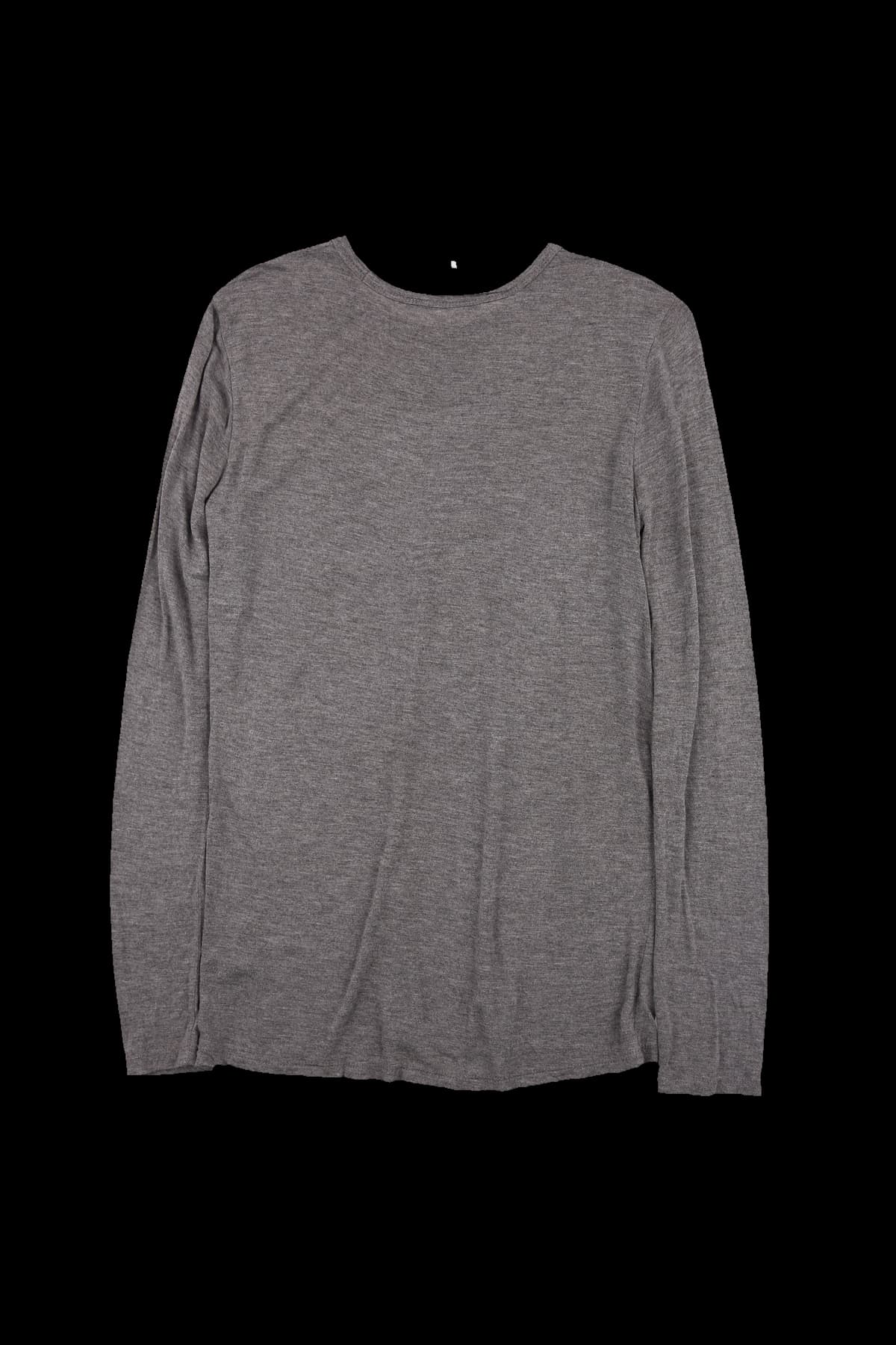 포켓 라운드 긴팔 티셔츠