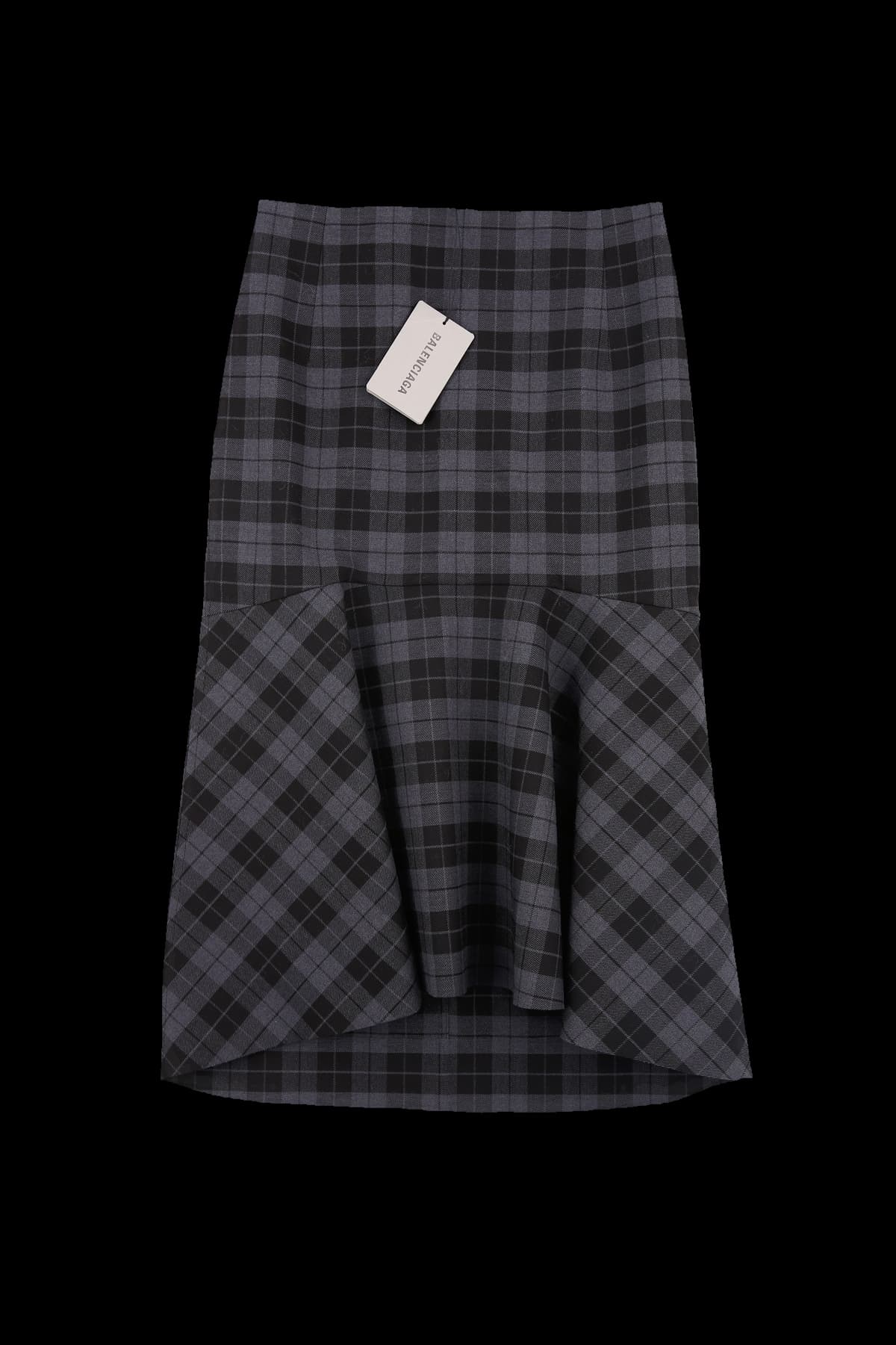 [새상품] 체크 머메이드 스커트