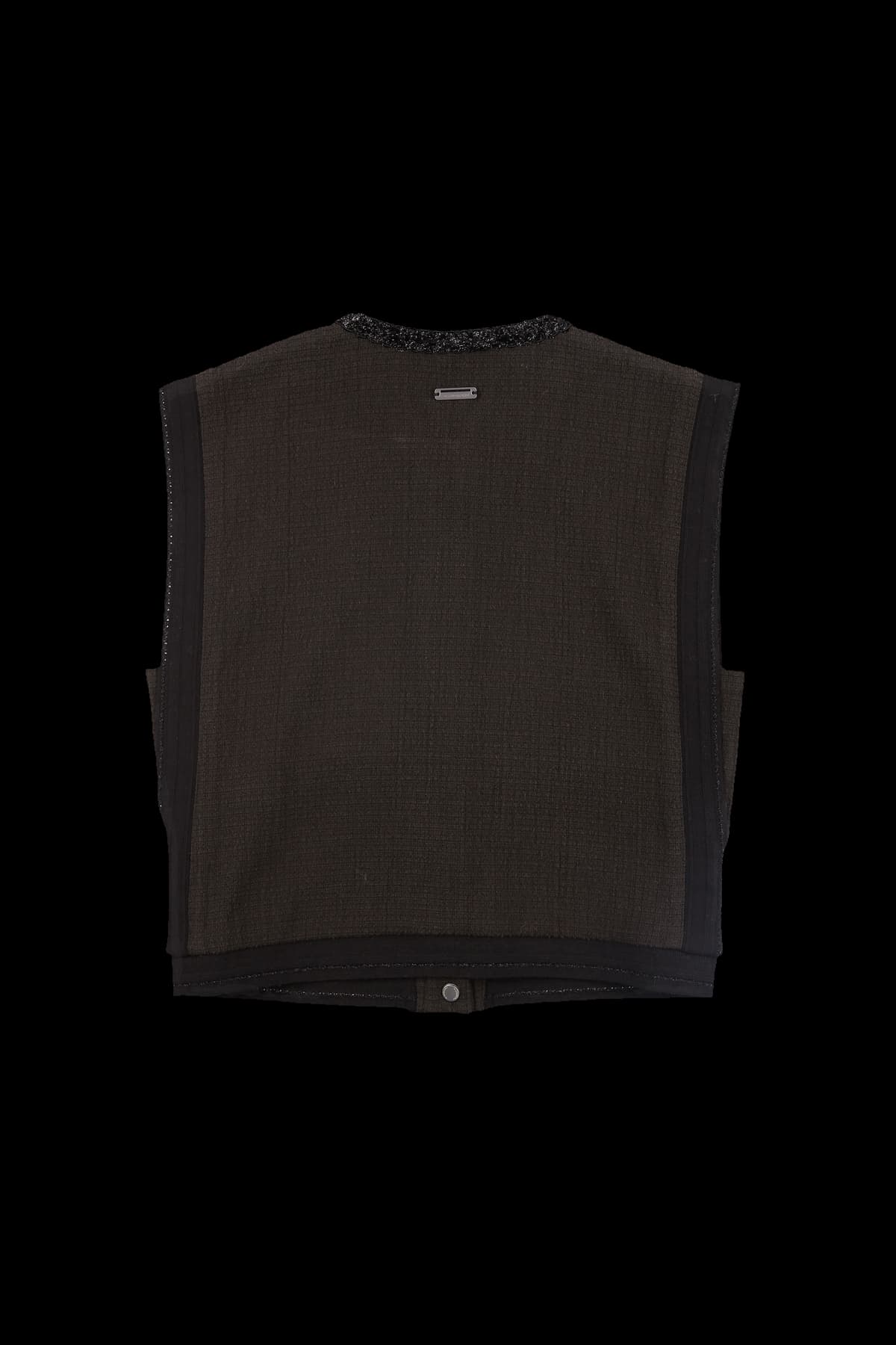 트위드 배색 베스트 