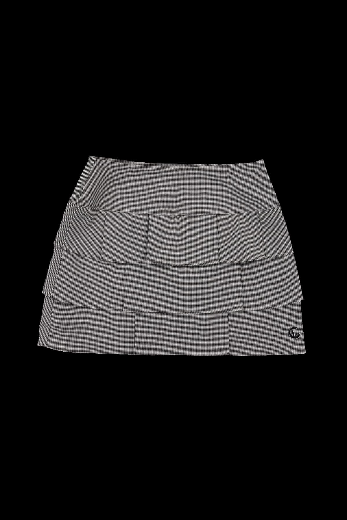 프릴 플리츠 스커트