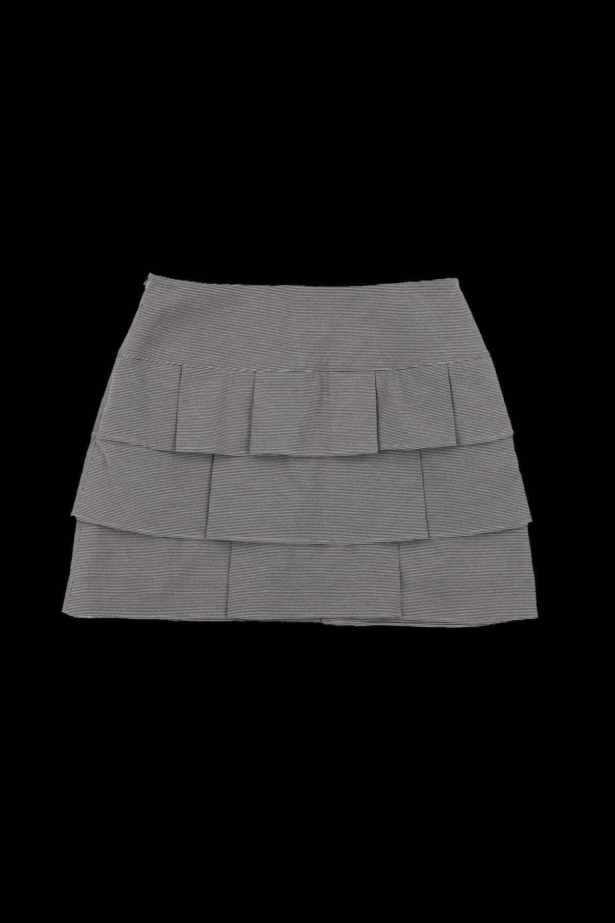 프릴 플리츠 스커트