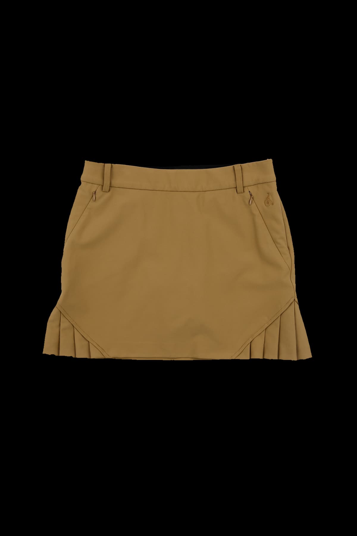 사선 플리츠 포인트 스커트