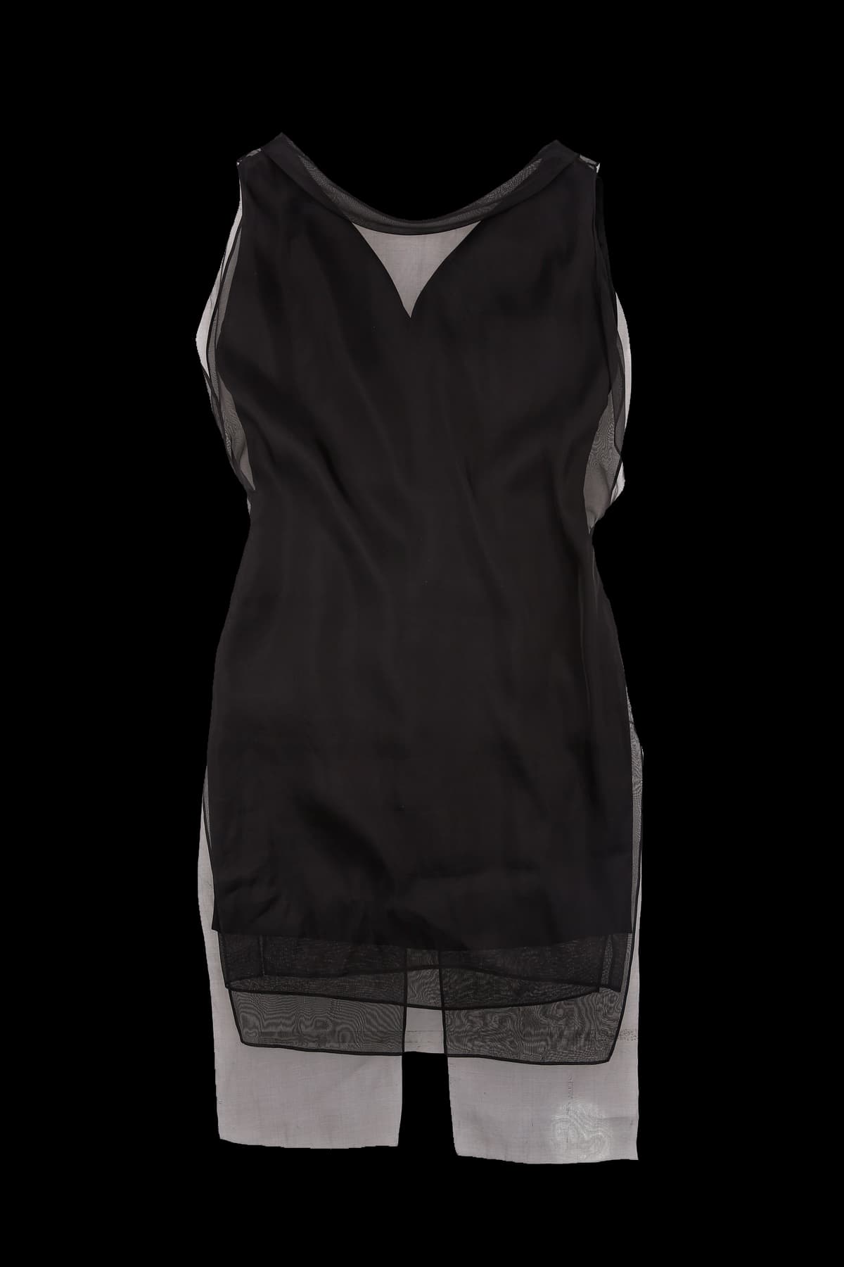 실크 레이어드 슬리브리스 원피스