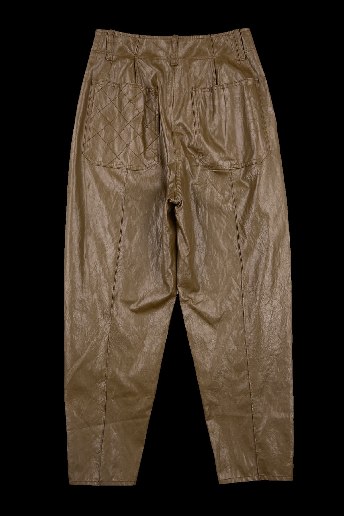 레더 버튼 포인트 팬츠