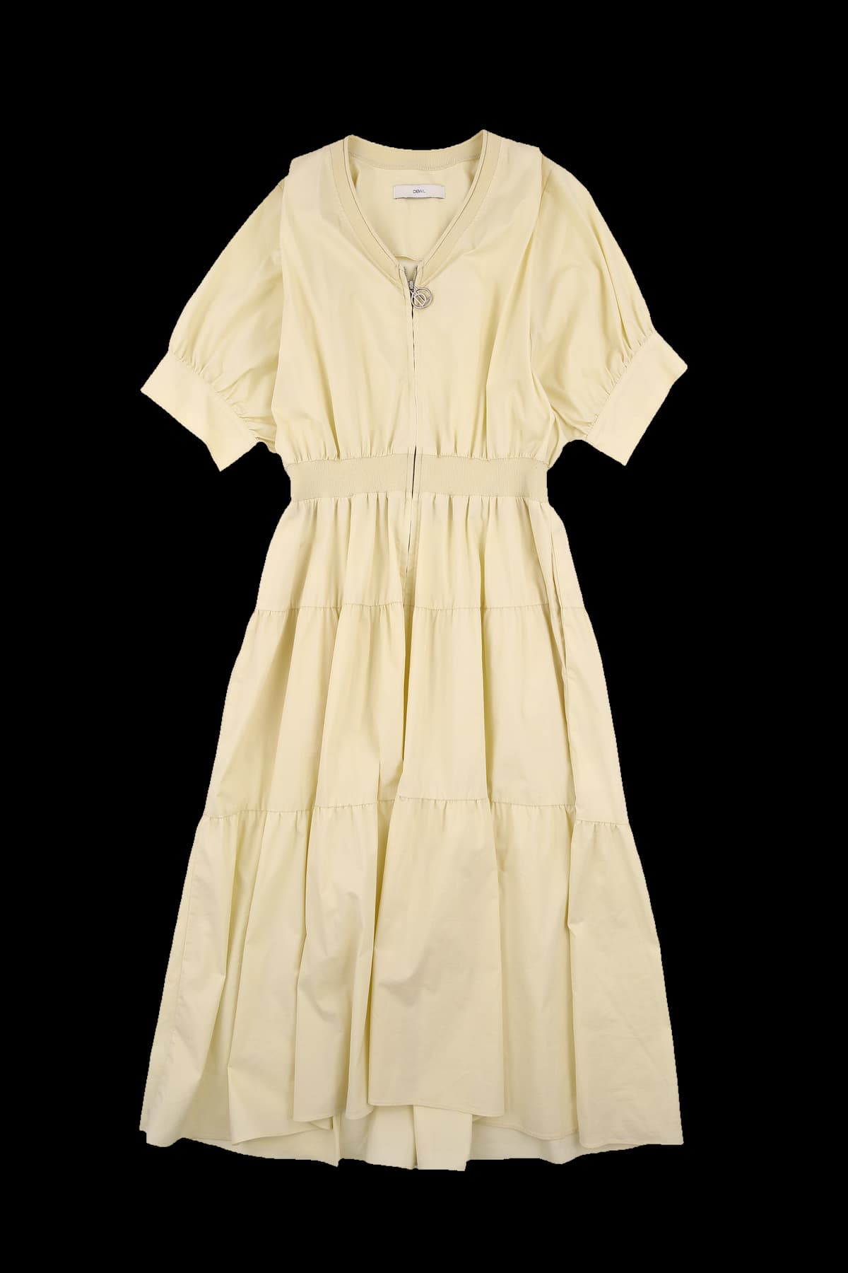 반팔 집업 시보리 원피스 