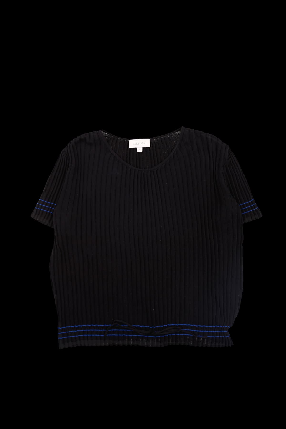 플리츠 반팔 니트