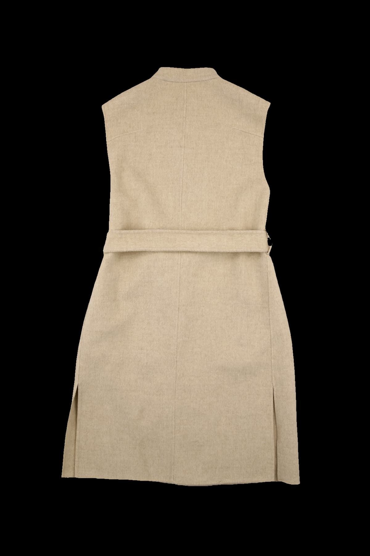 롱 벨티드 베스트 코트  