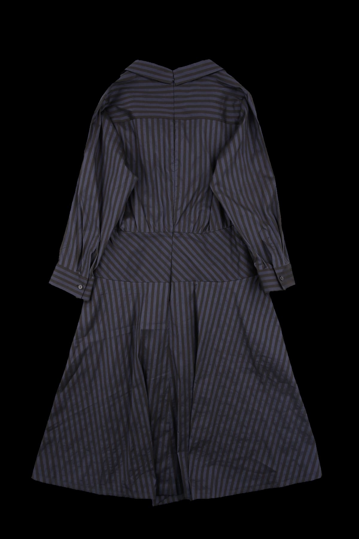 스트라이프 랩 카라 원피스