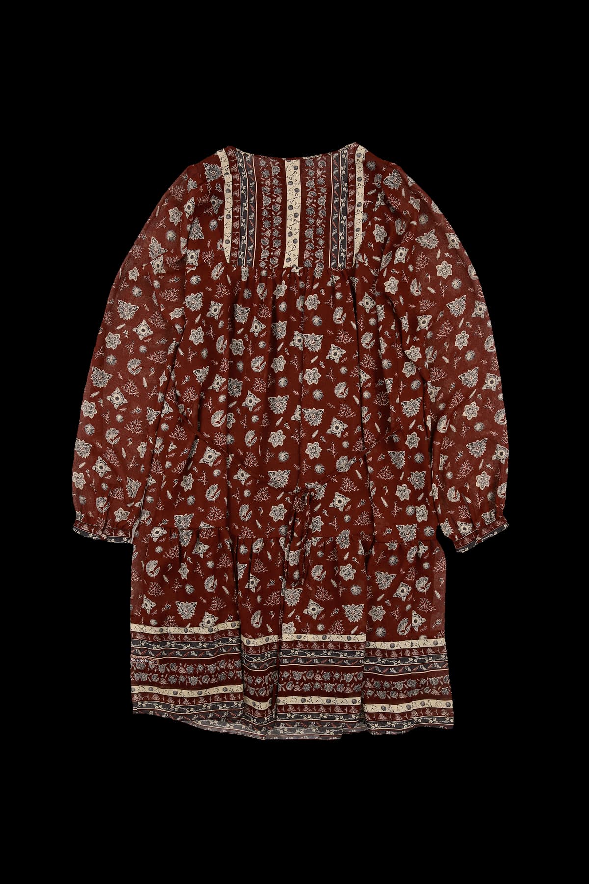 패턴 쉬폰 원피스