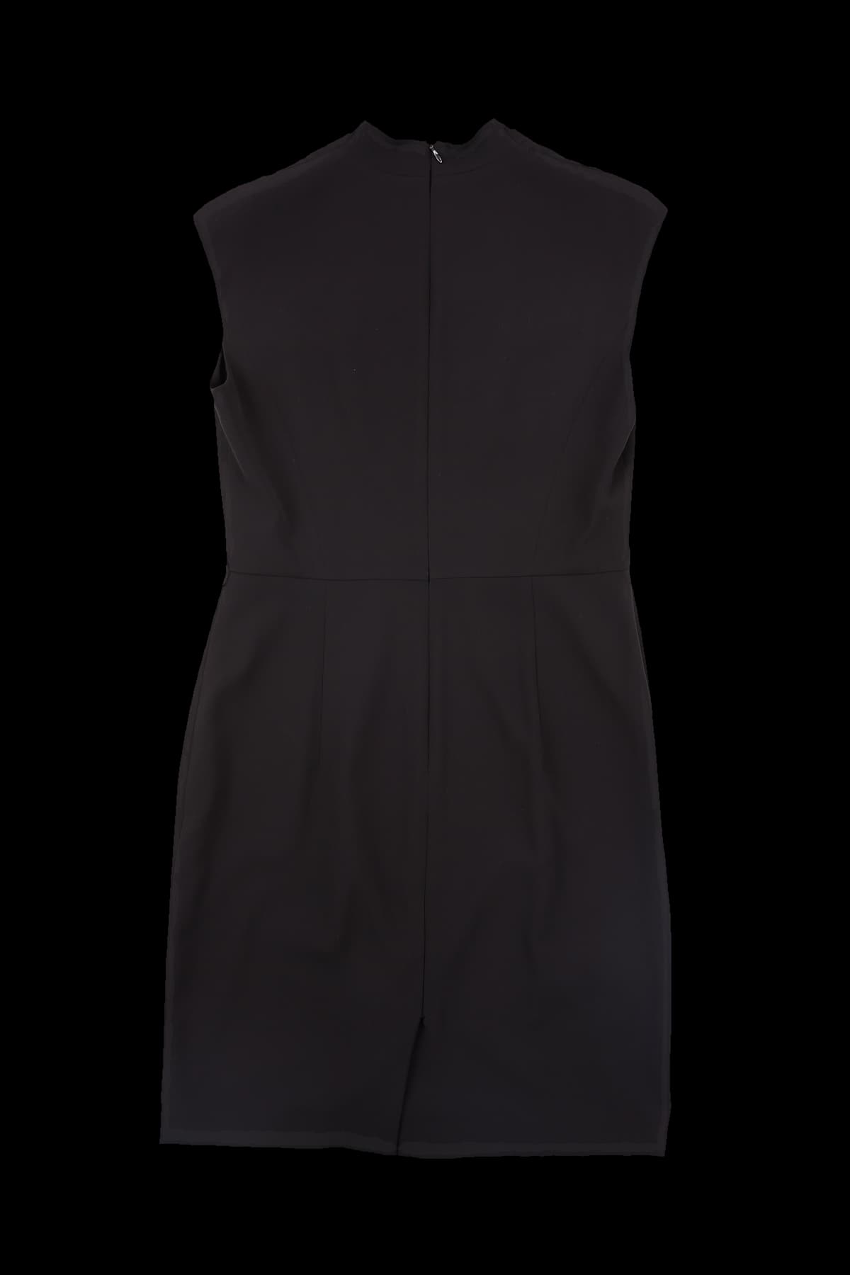 드레이프 브이넥 슬리브리스 원피스